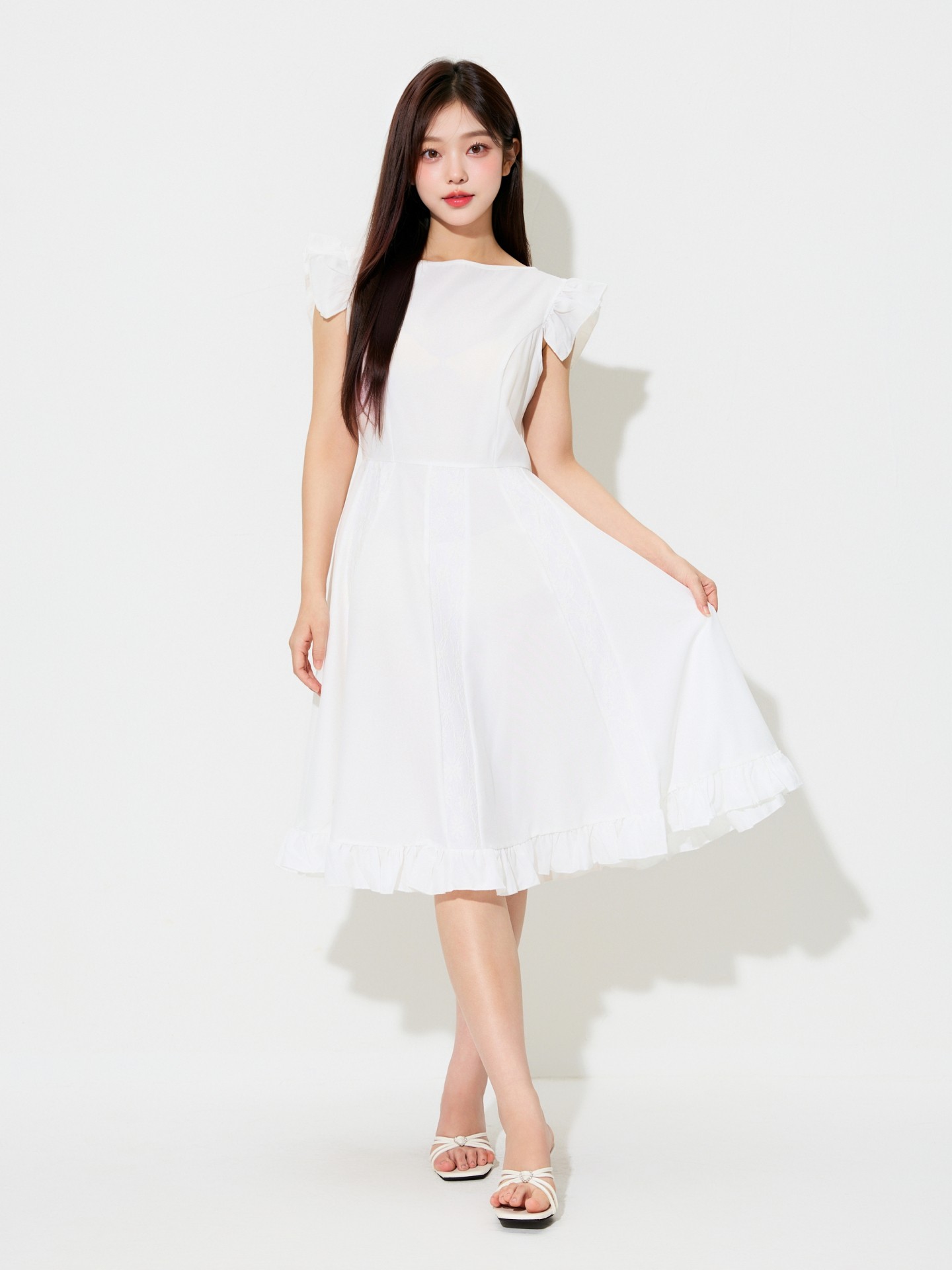 Ruffle A-Line Dress