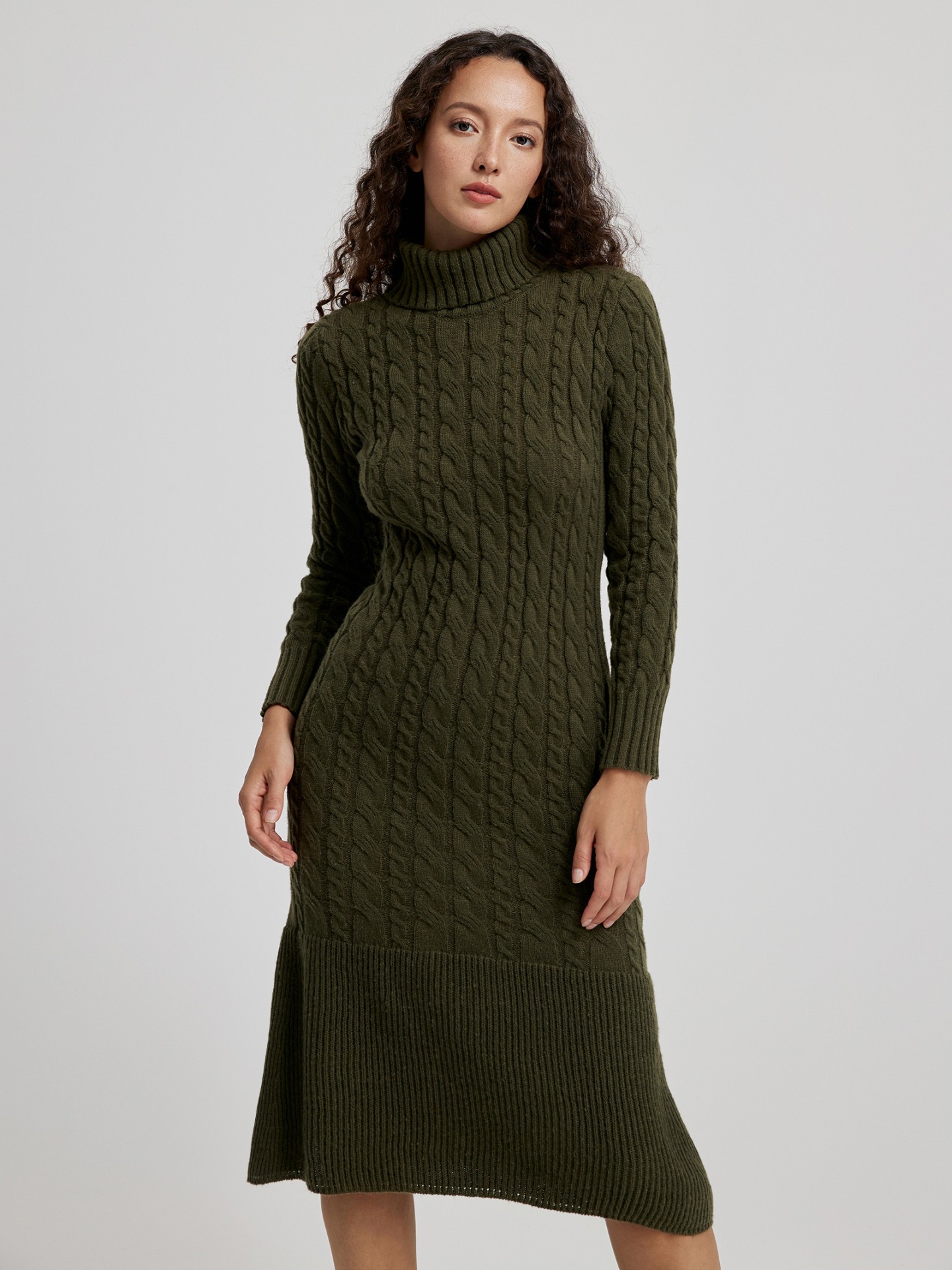 Ruffle store sweater dress