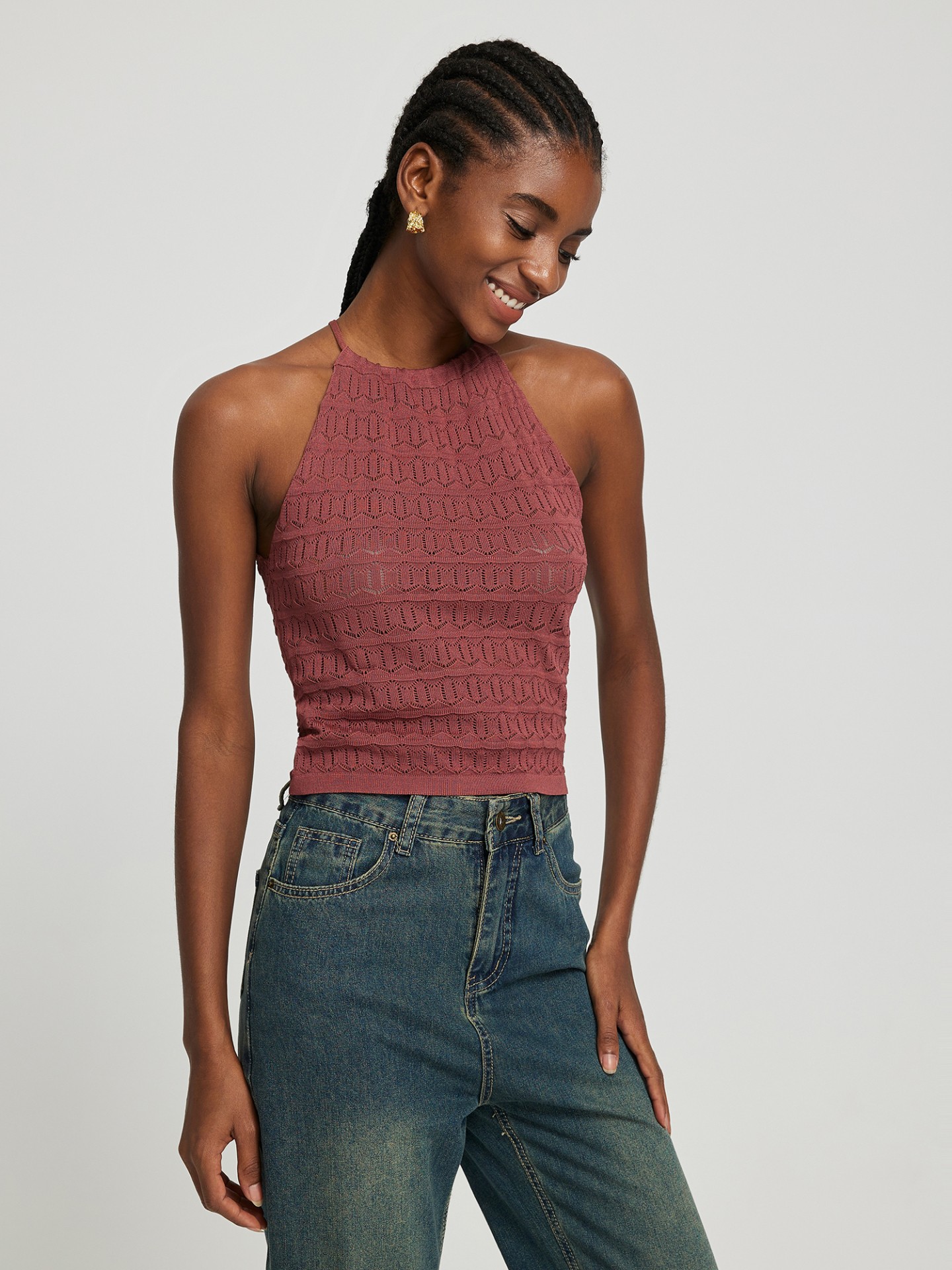 Hollister halter neck clearance top