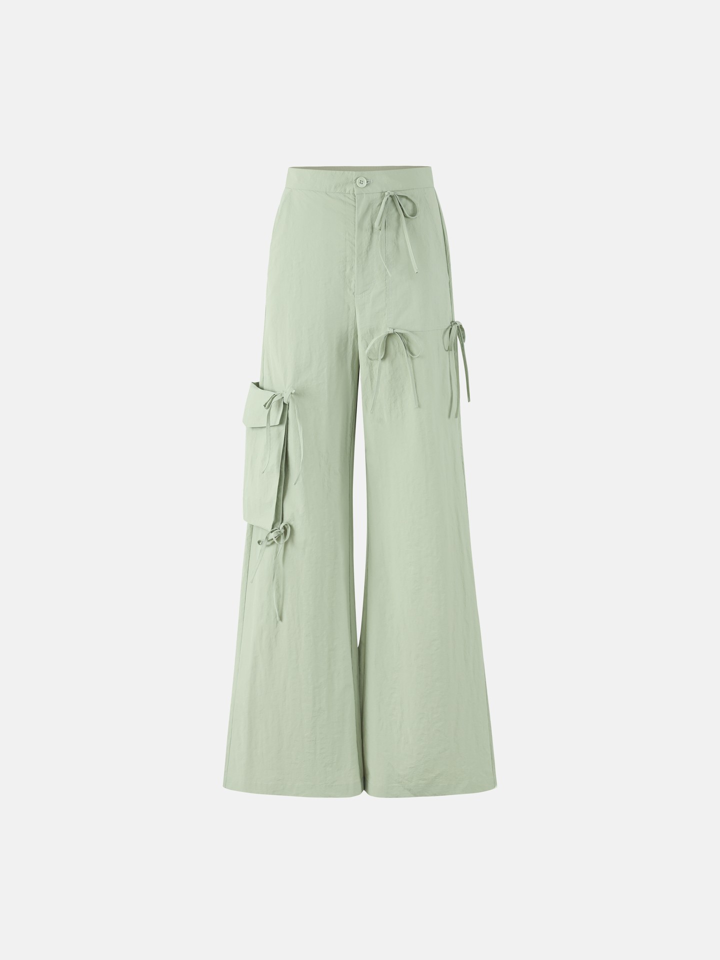 Wide Leg Pants with Bows