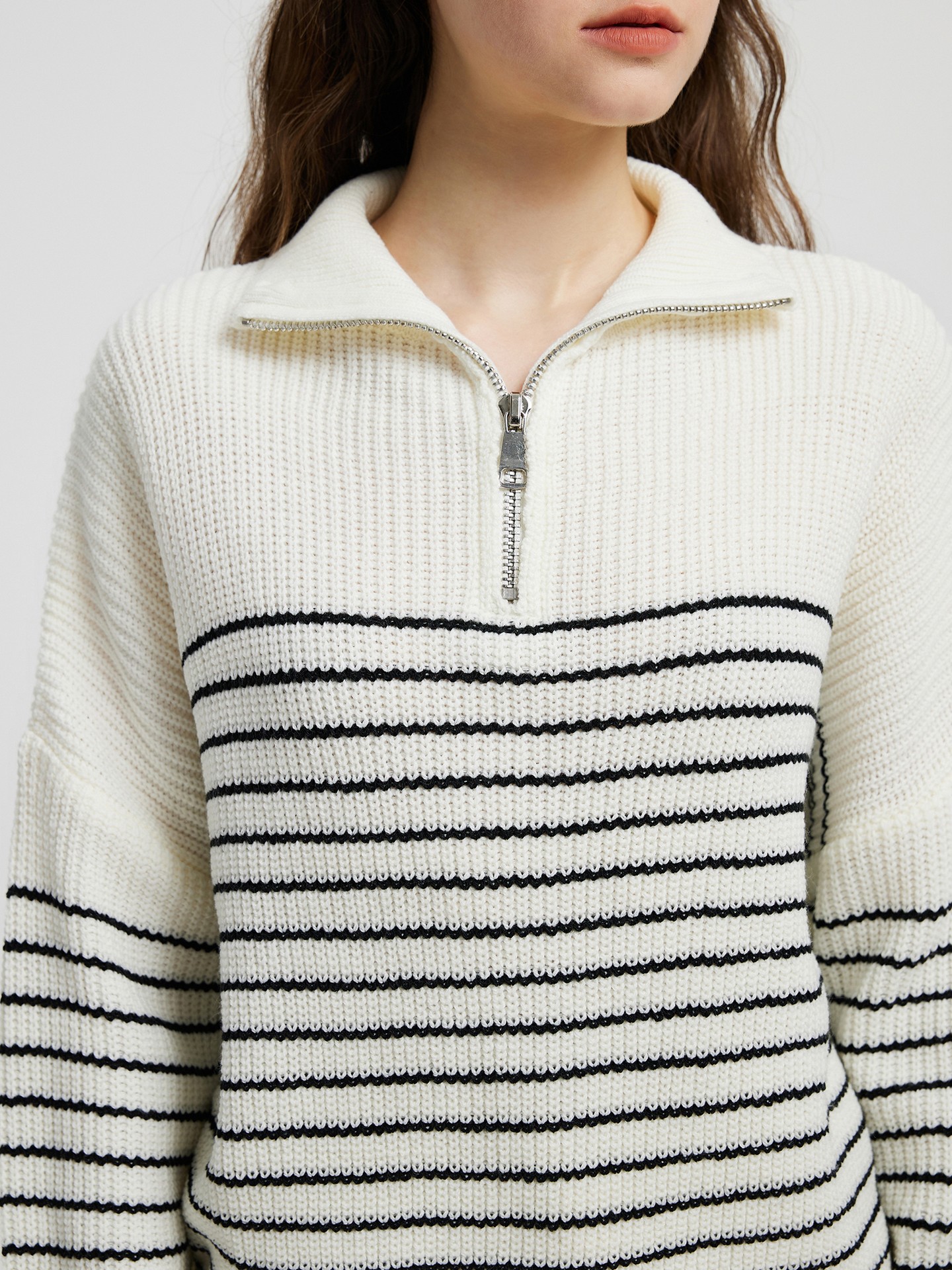 Zip-up Knit Pullover丨Urbanic Most Favourite, 55% OFF