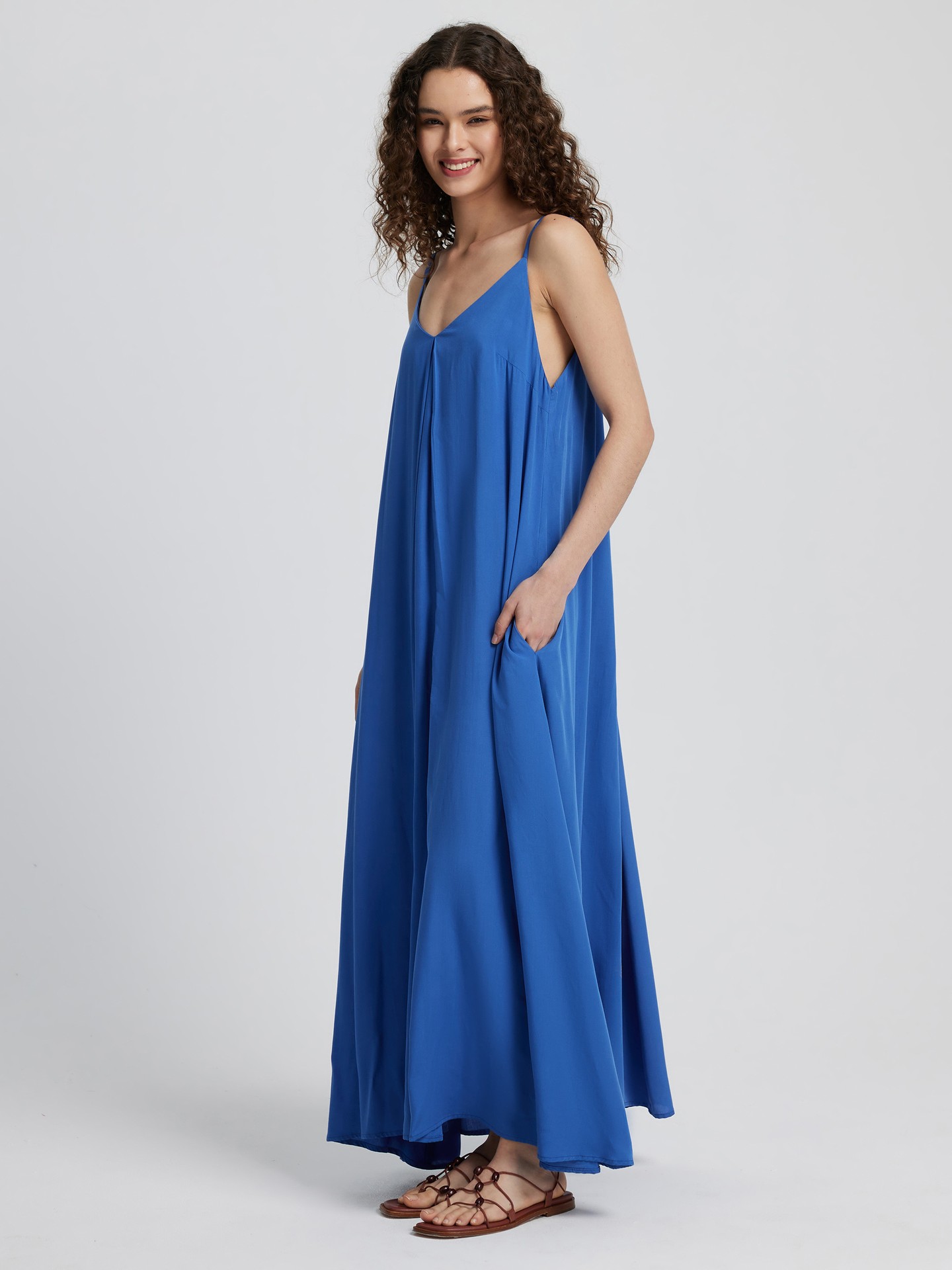 Long A-line Cami Dress