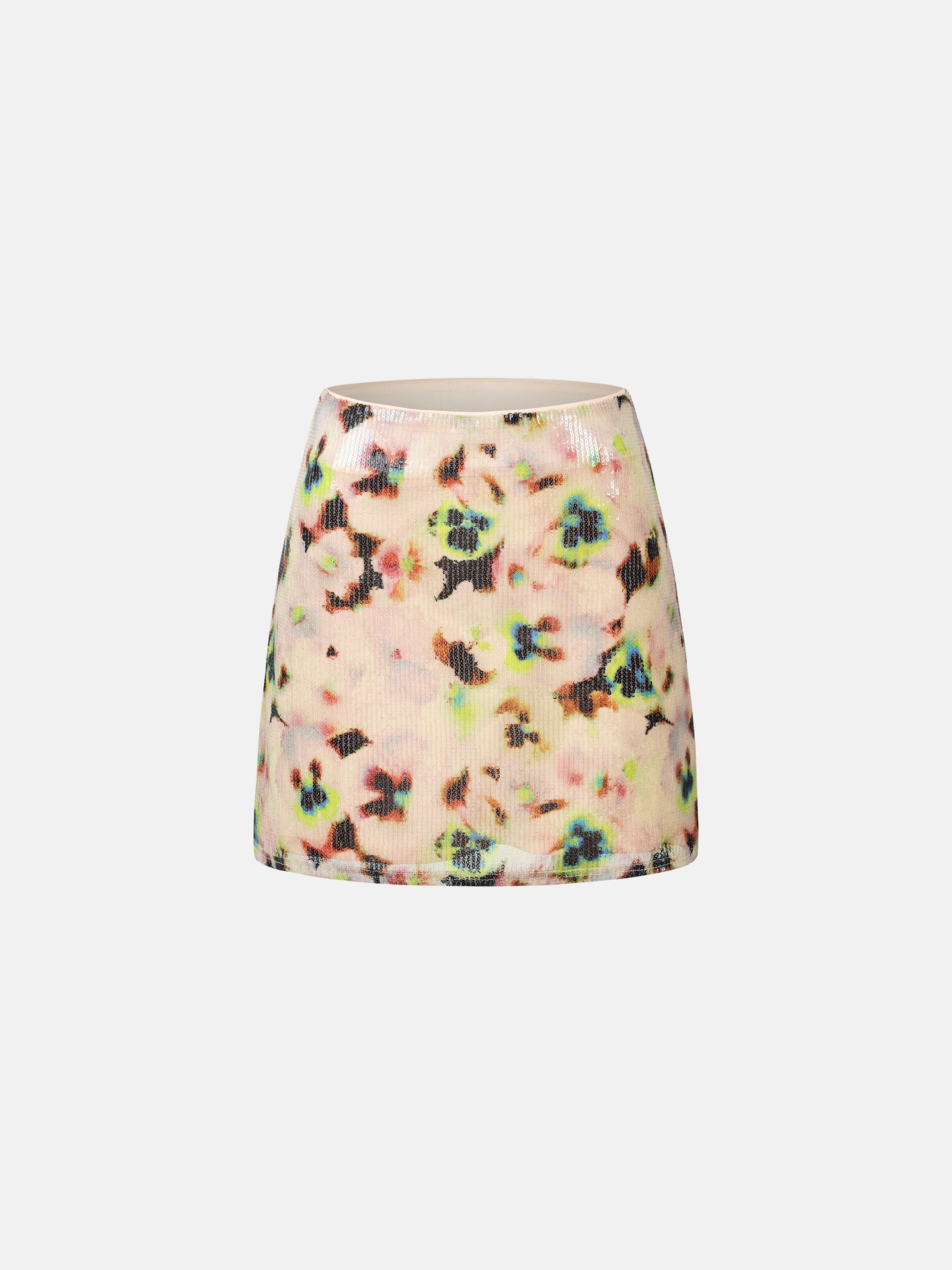 Sequinned A-line Skirt
