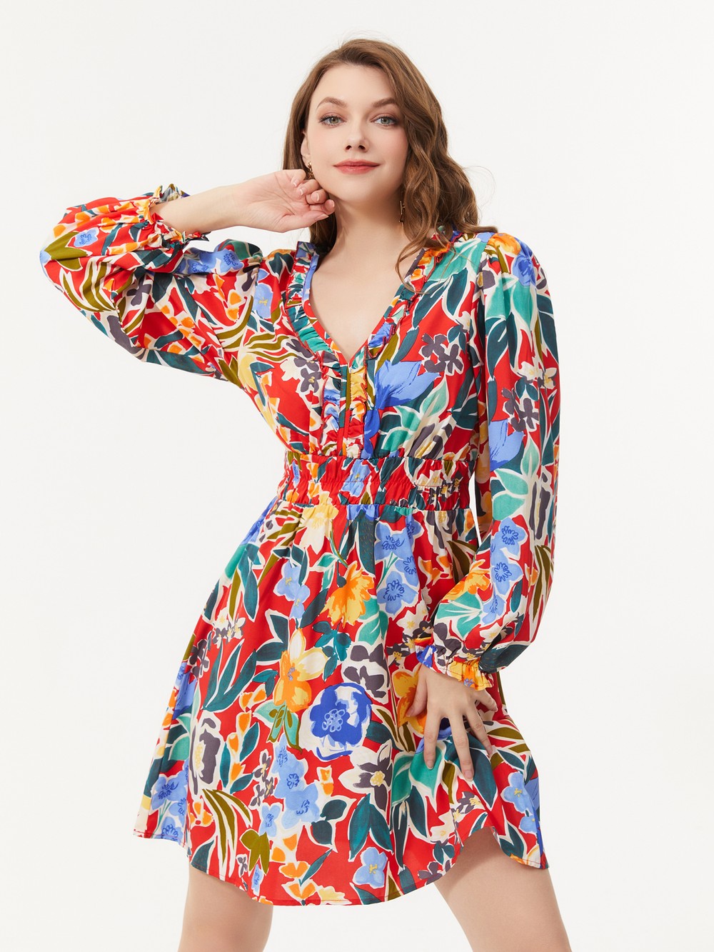 bright color dresses with sleeves