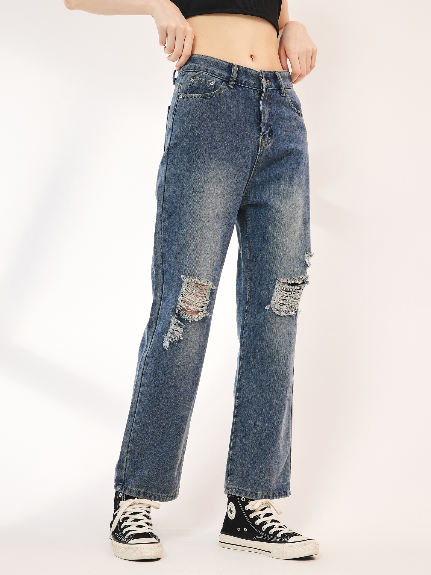 Ripped Flare Leg Jeans丨Urbanic