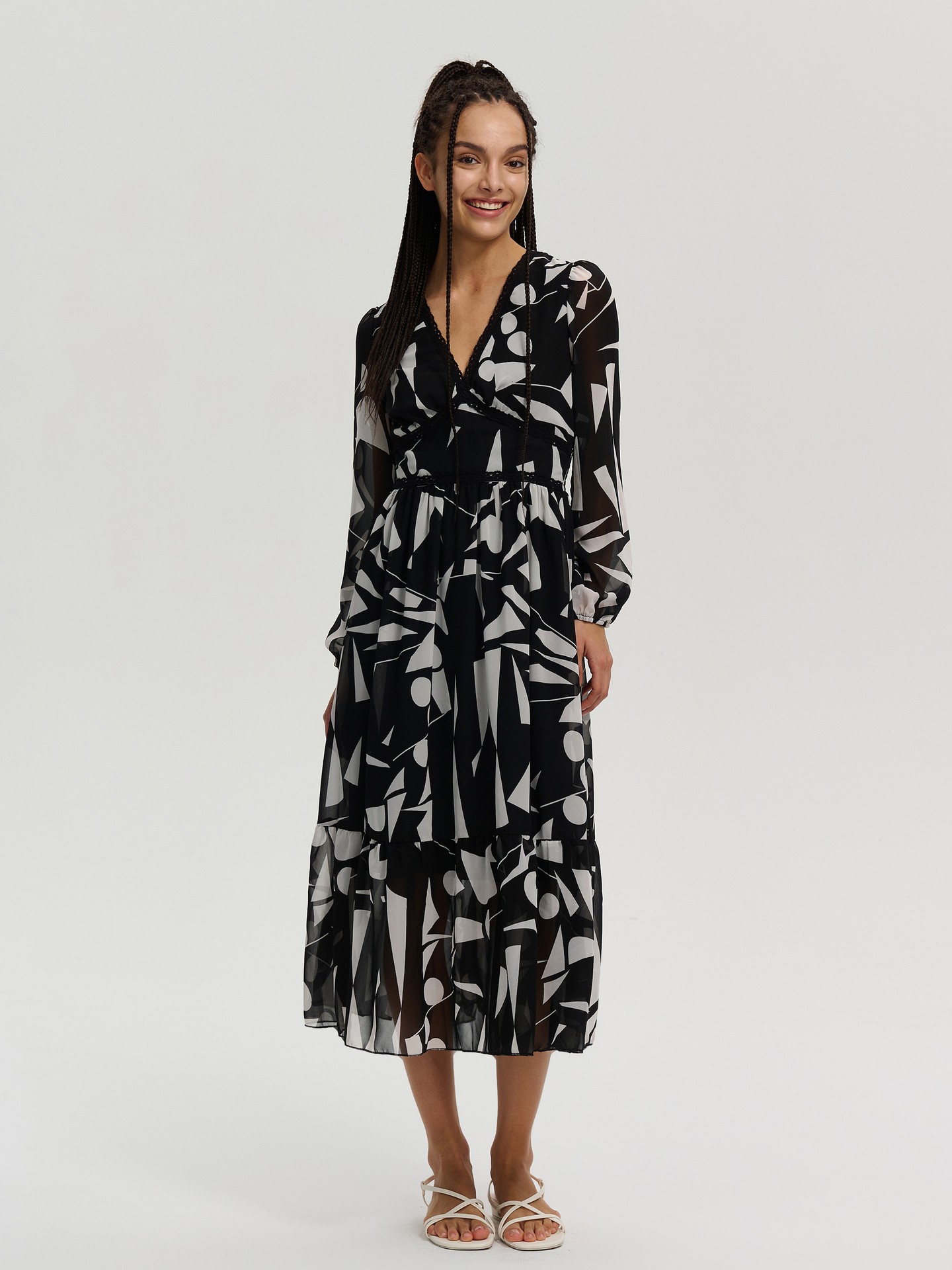Printed A-Line Dress