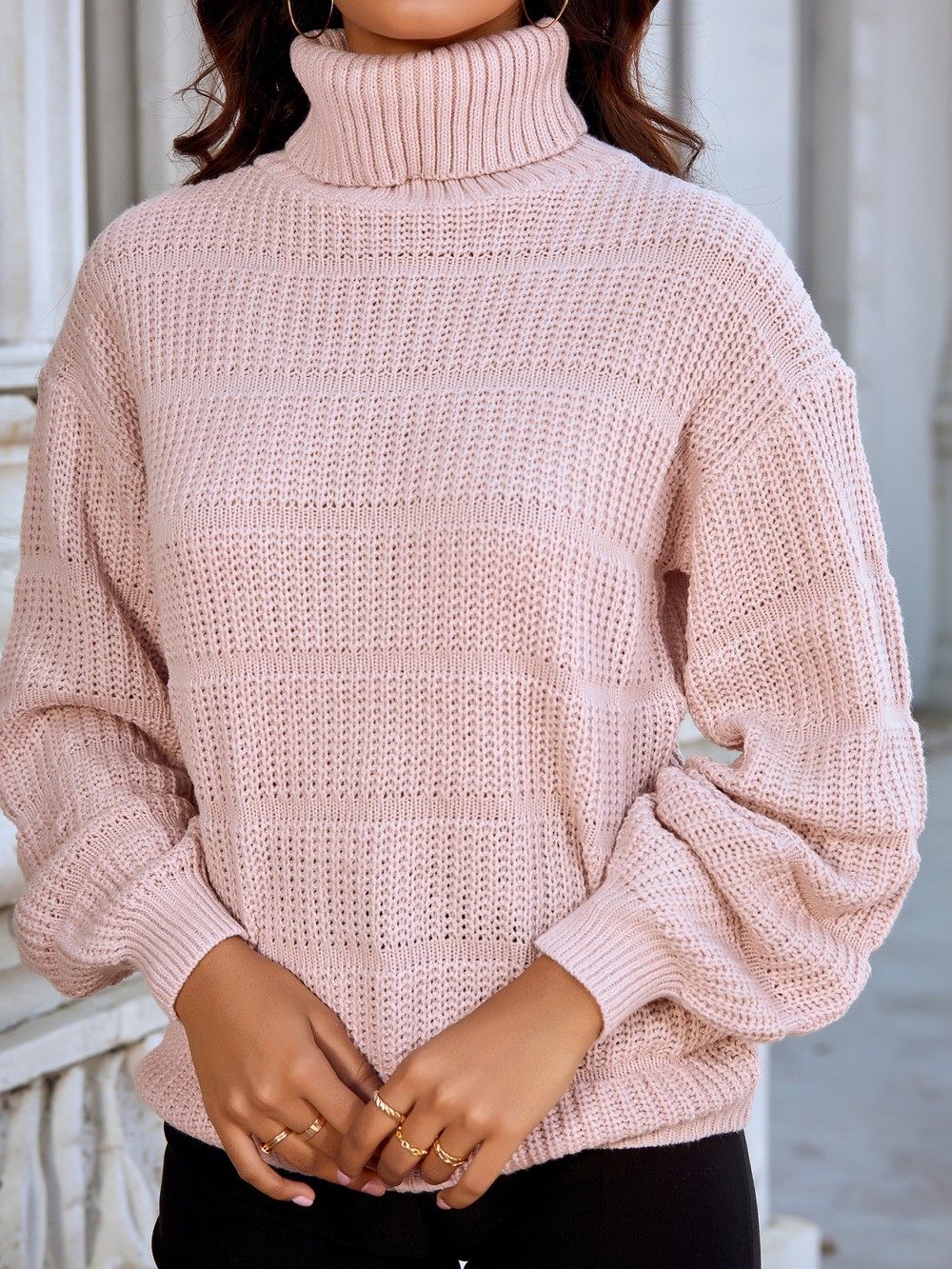 Simplicity Pullover Sweater Casual Sweaters With High Neck
