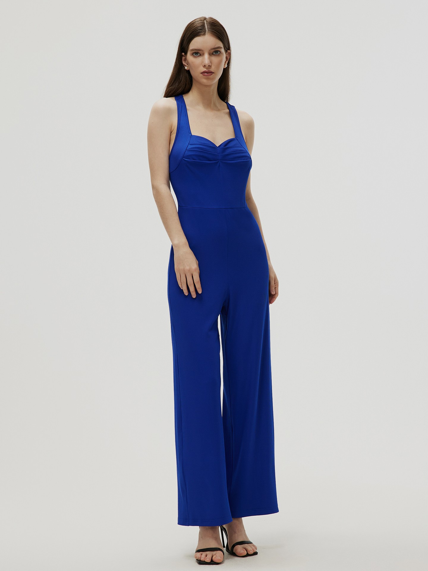 Blue Jumpsuit - Going Out Jumpsuit - Blue Halter Neck Jumpsuit