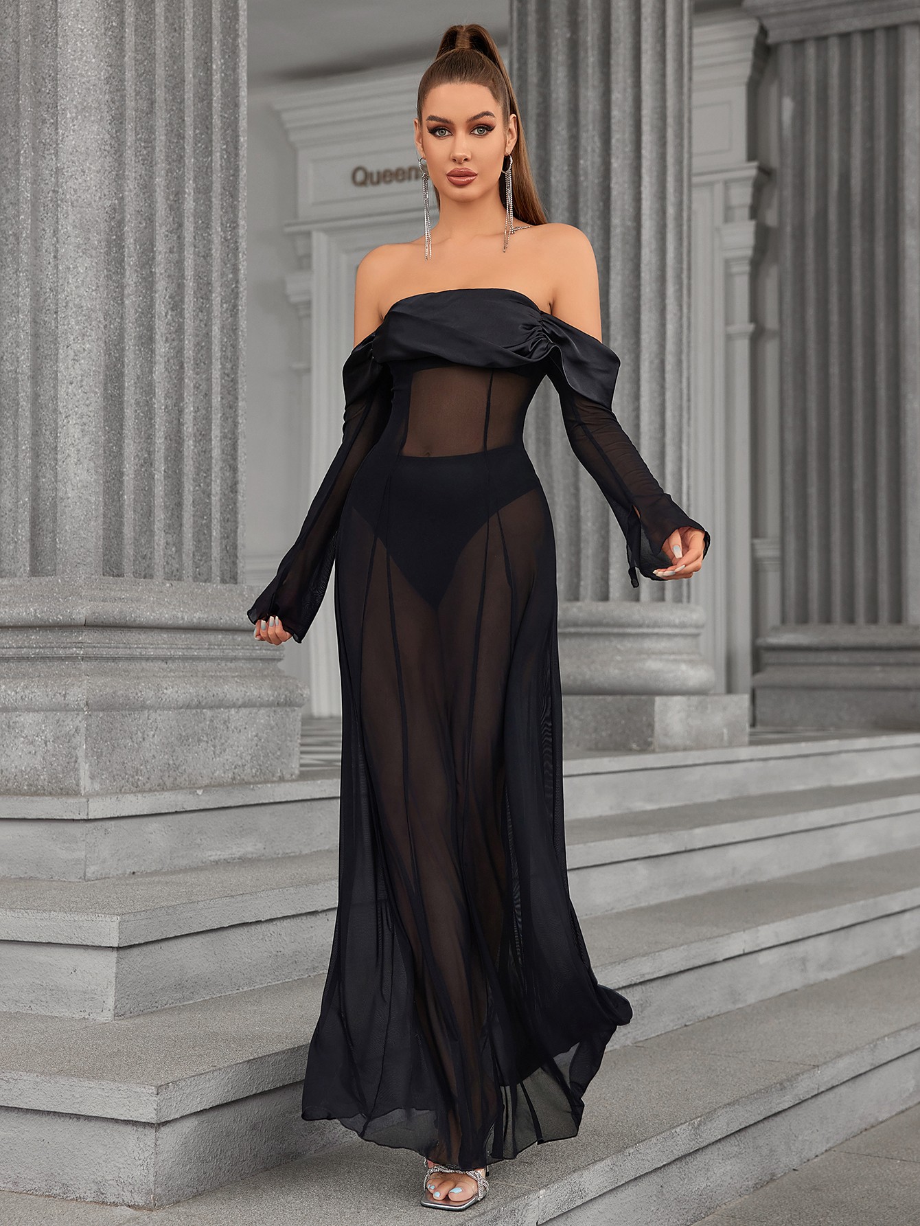 Sheer Cocktail Dress