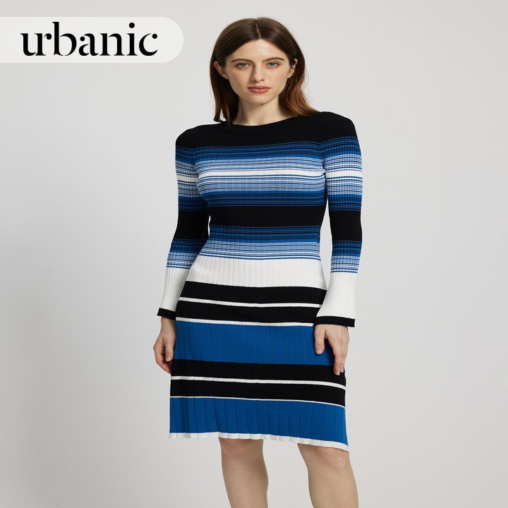 Color Block Knit Dress丨Urbanic | Most Favourite