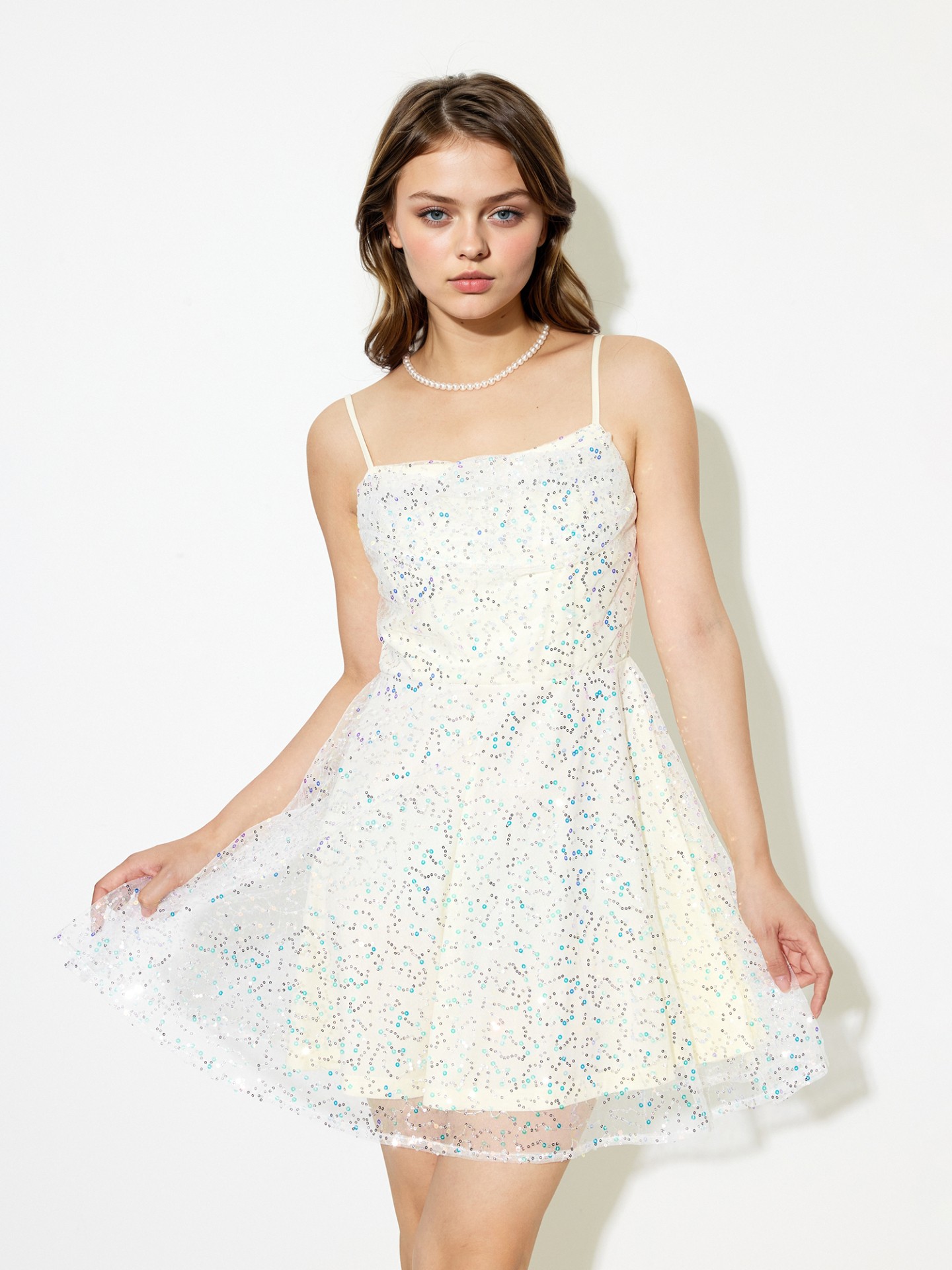 Sequinned A-Line Dress