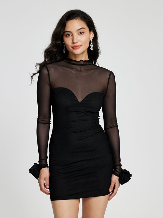 Net hotsell bodycon dress