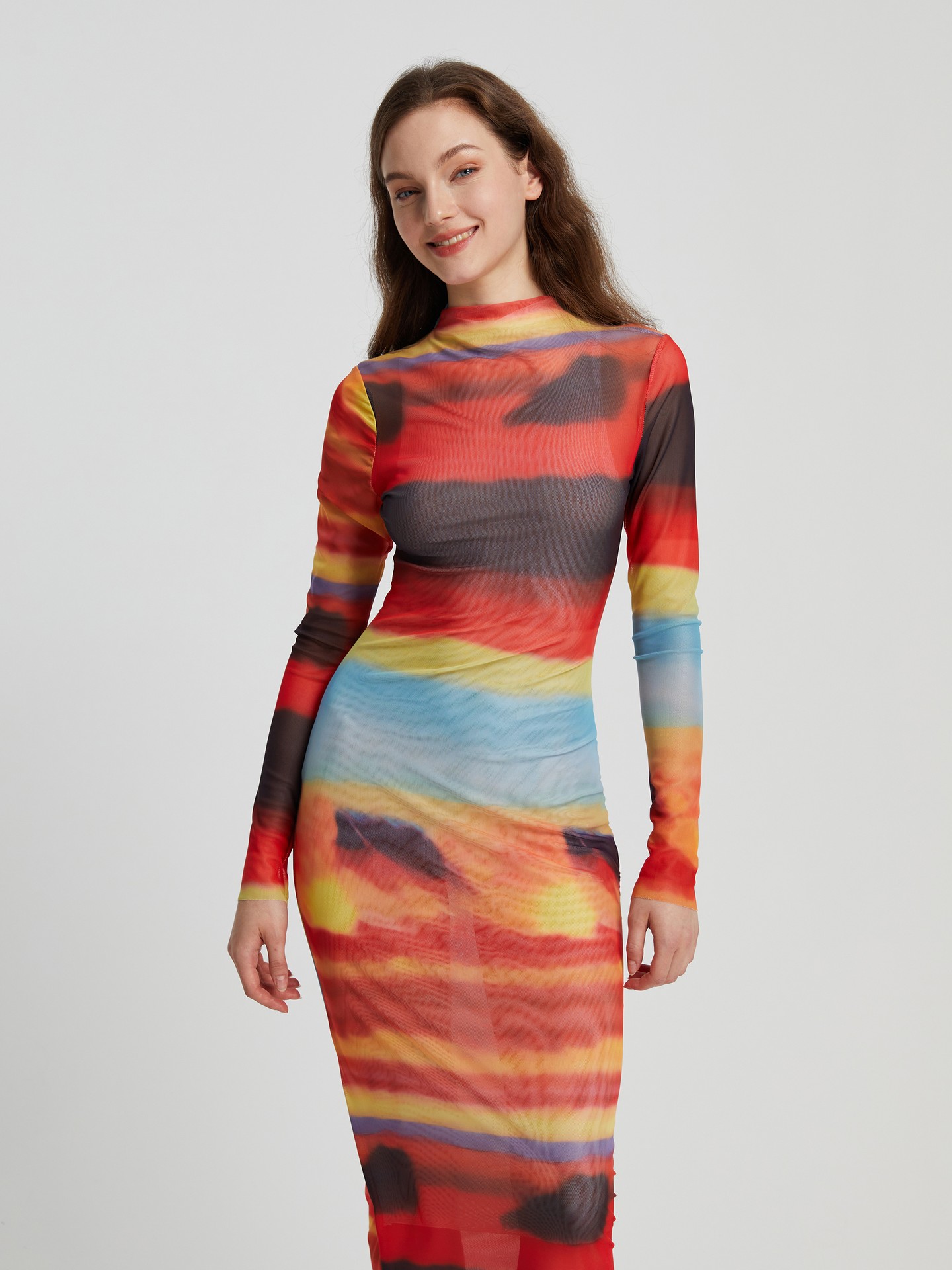 Multicolor store bodycon dress