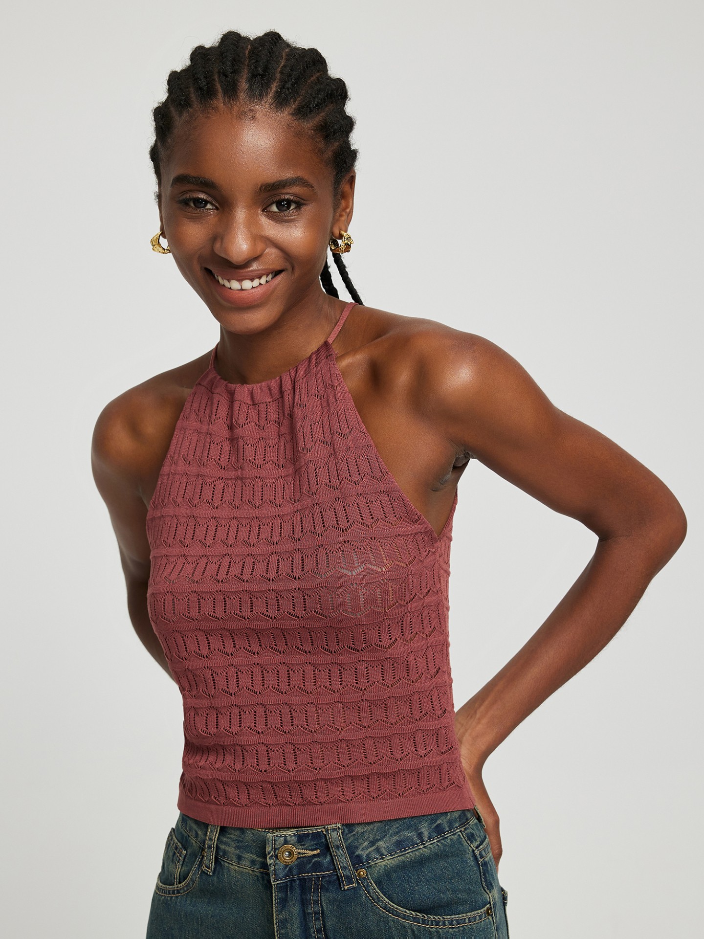 Hollister halter deals neck top