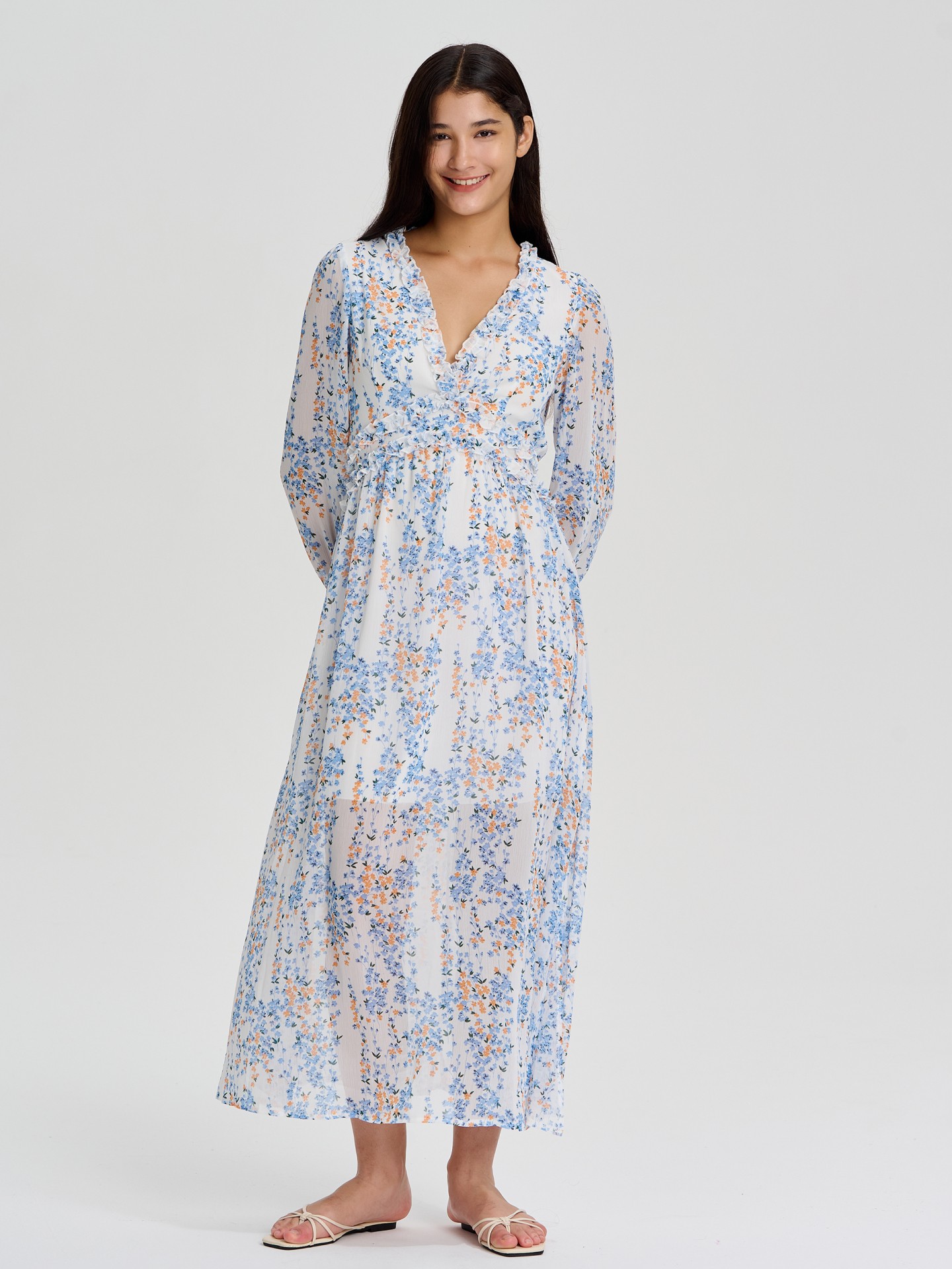 Ruffle A-Line Dress