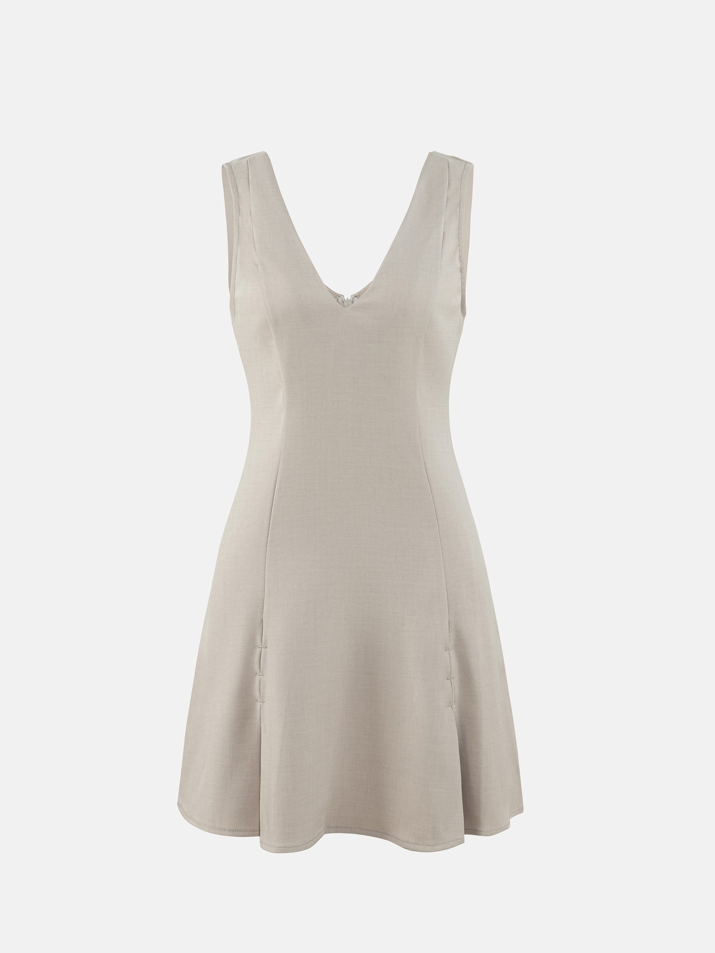 Darted A-line Short Dress