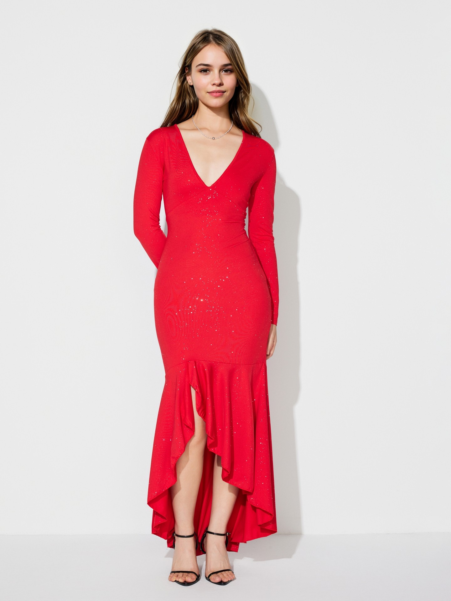 Ruffle Fishtail Dress