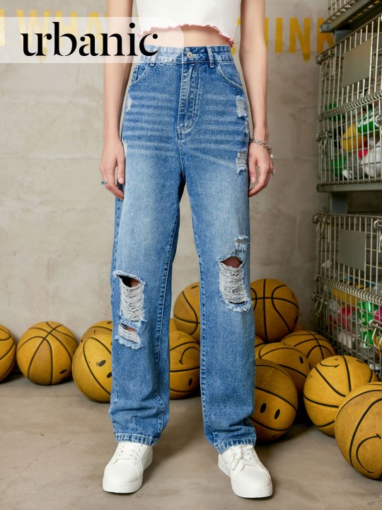 I Fashion and Lifestyle I Shop Online Ripped Wide Leg Jeans