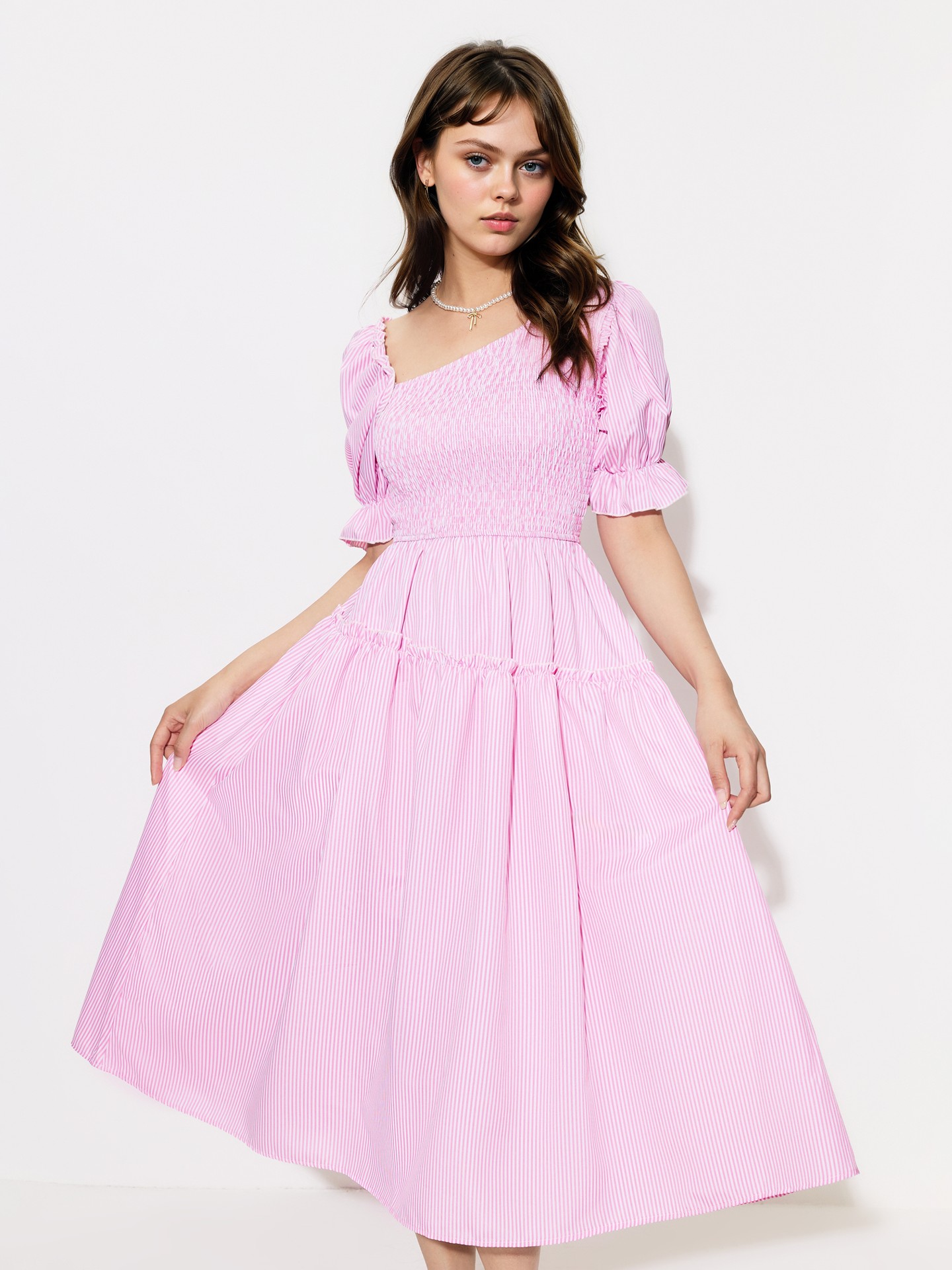 Smocking A-Line Dress