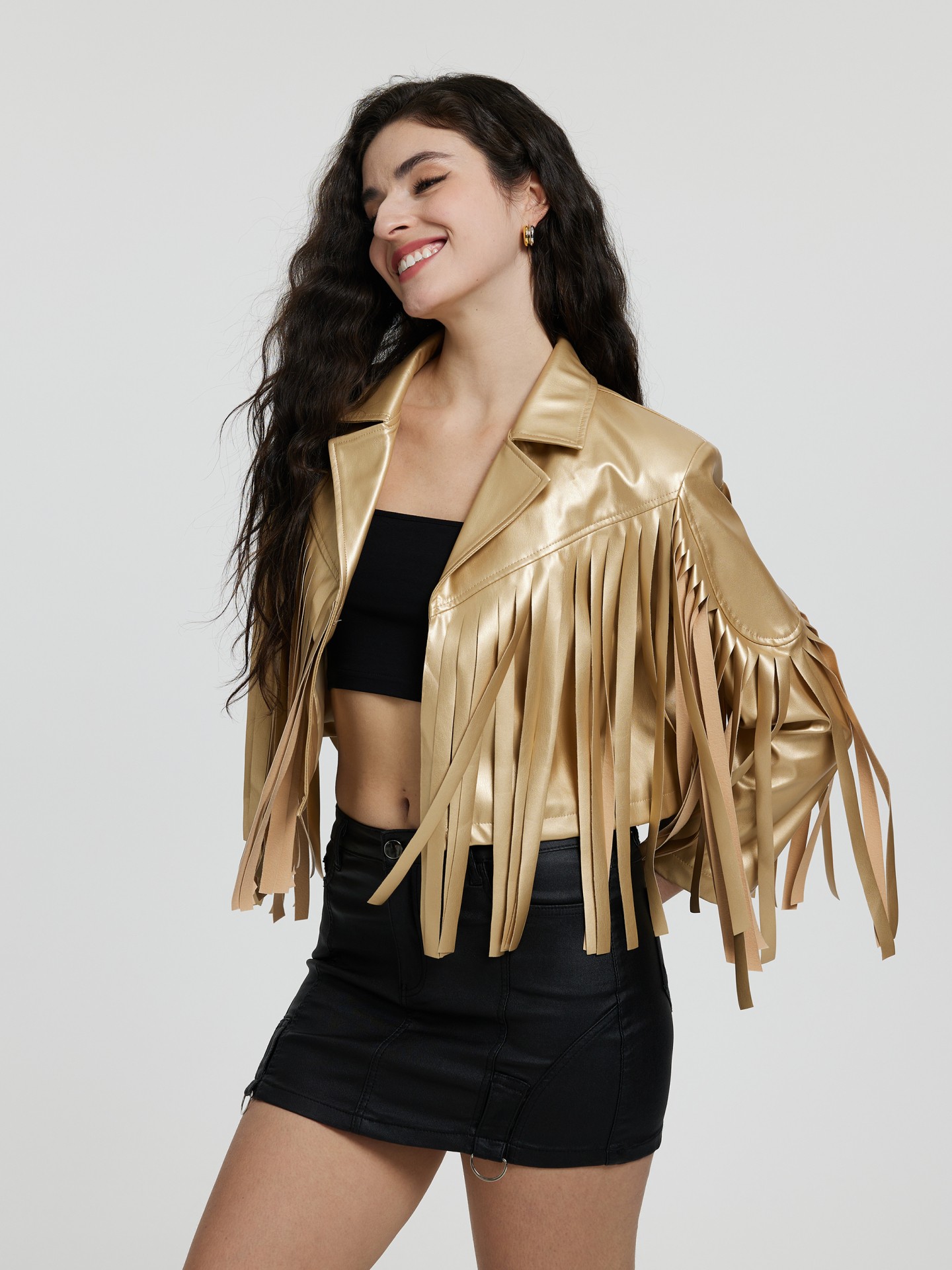 Gold hotsell fringe jacket