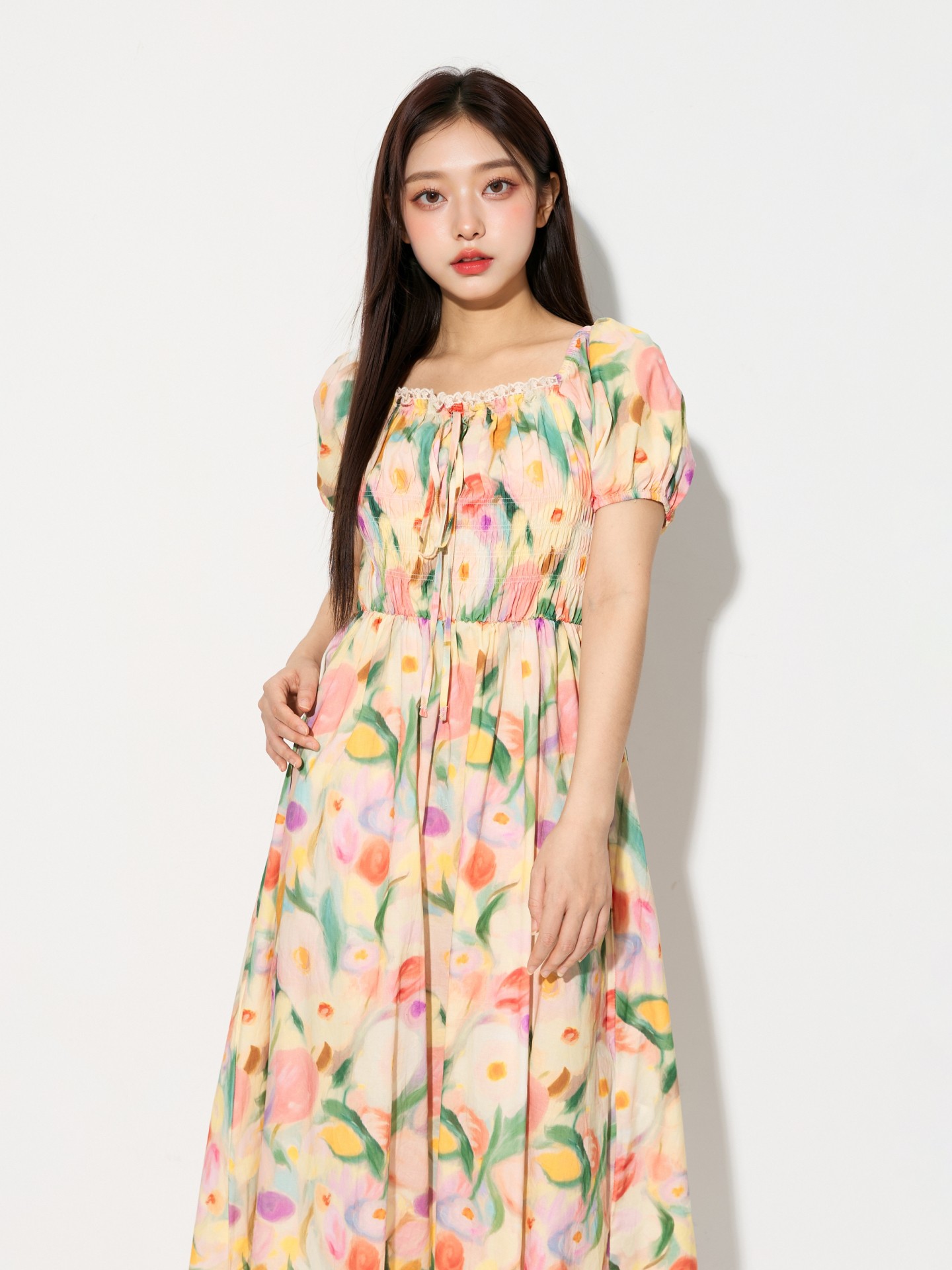 Smocking A-Line Dress