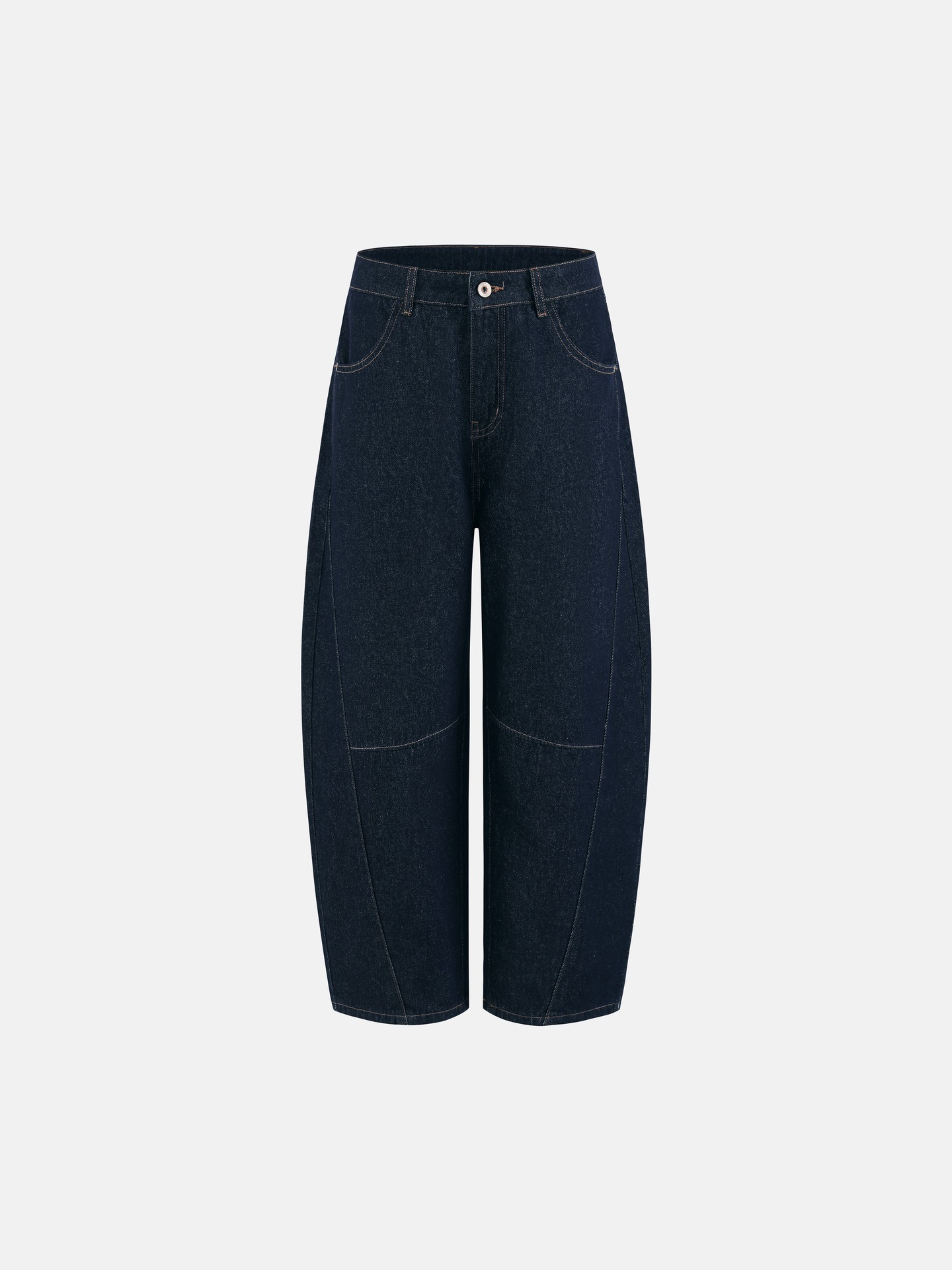 Contrast Stitch Wide Leg Jeans