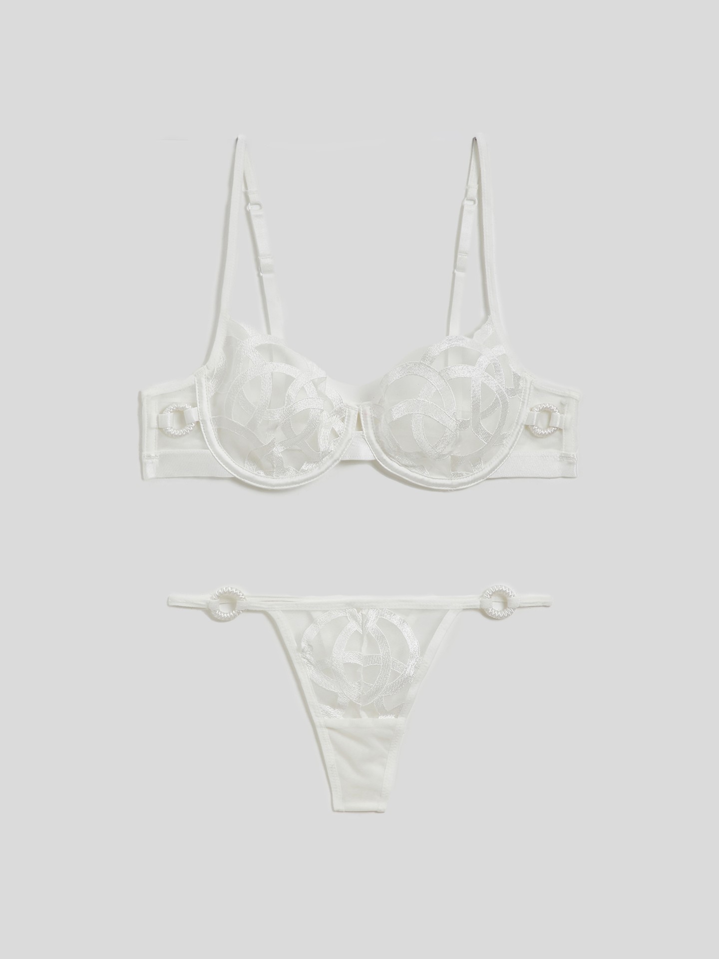 Bra And Panty Set In White