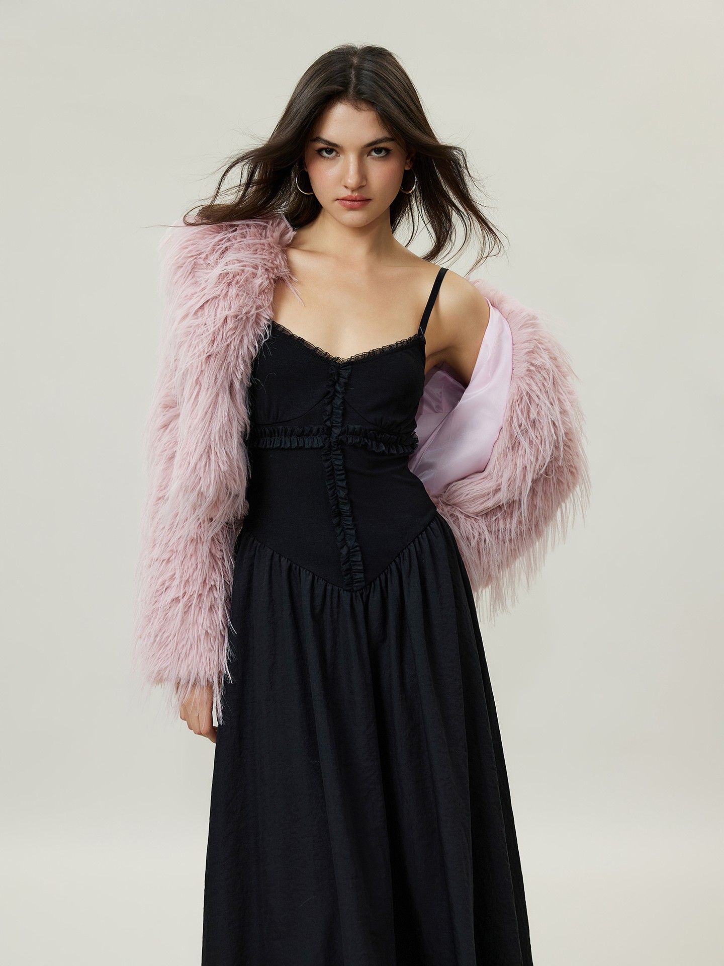 Lettuce trim A-Line Dress