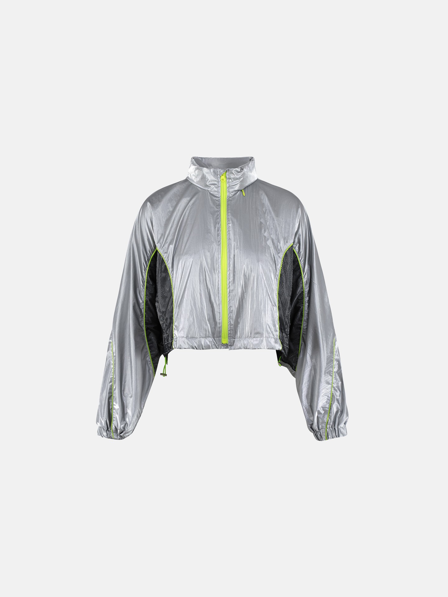Oversized Metallic Contrast Sports Jacket