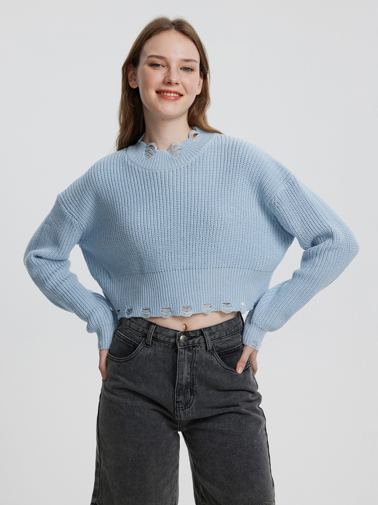 Cropped Knitted Pullover丨Urbanic