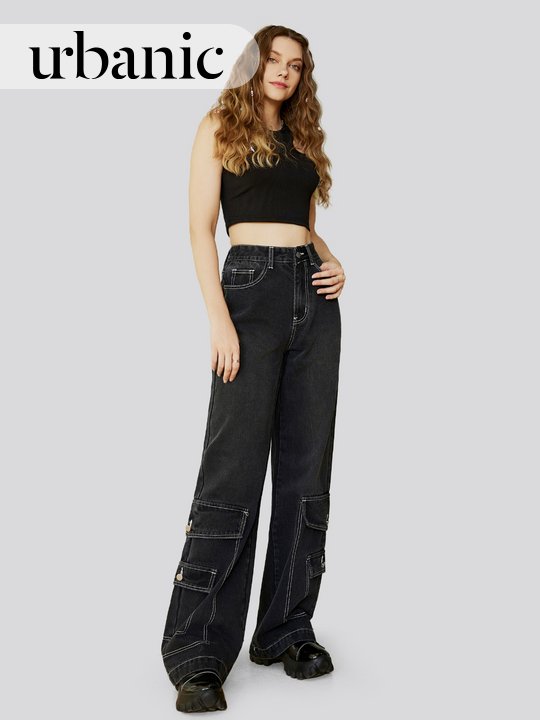 Pocket Wide Leg Jeans丨Urbanic Most Favourite