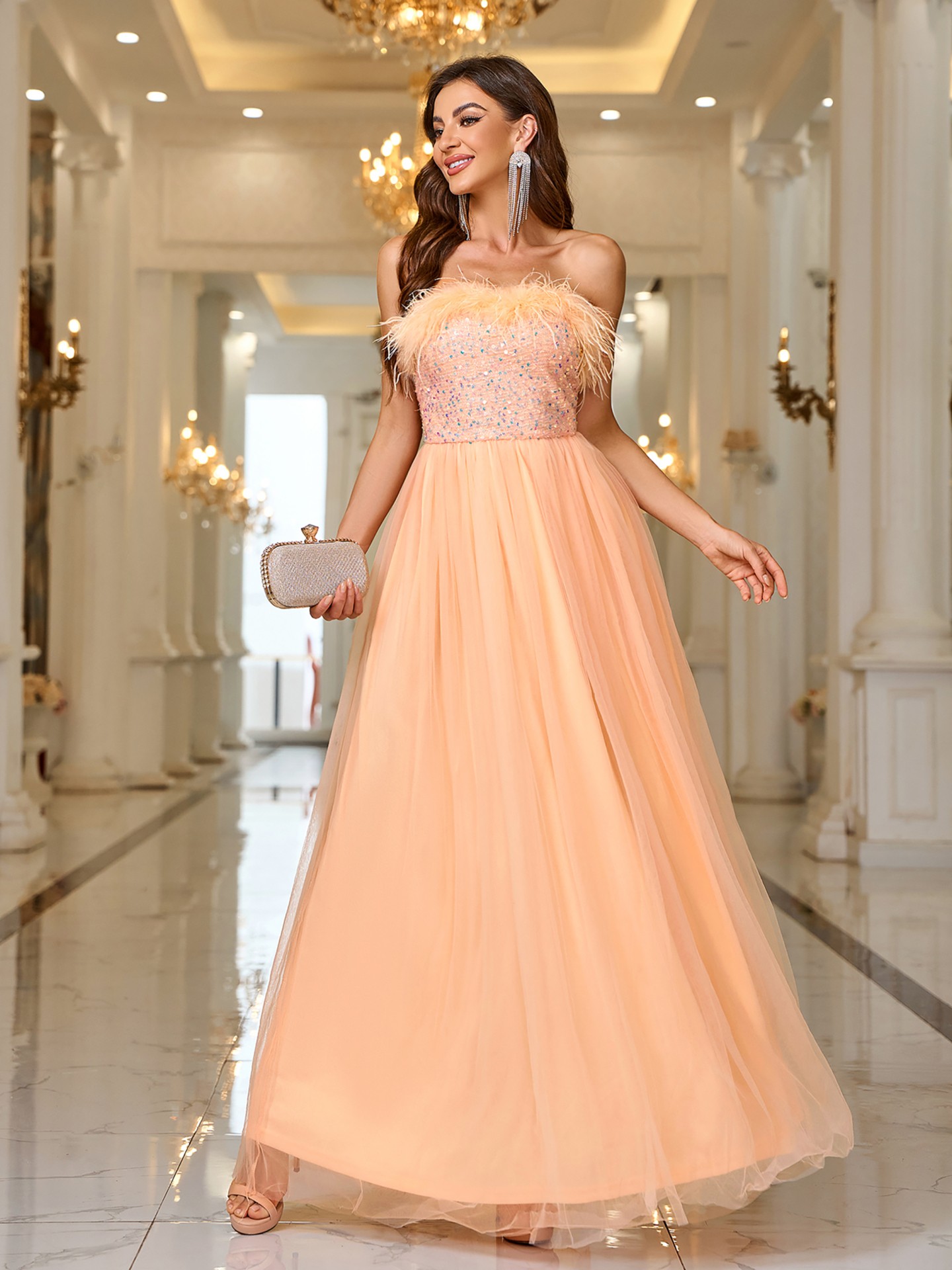 Feather Cocktail Dress