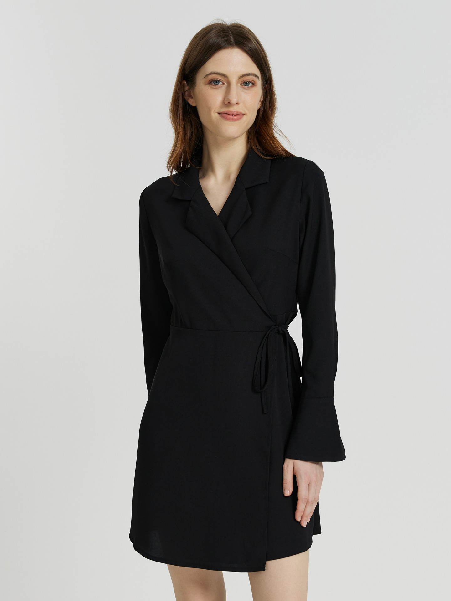 Wrapped Blazer Dress Black