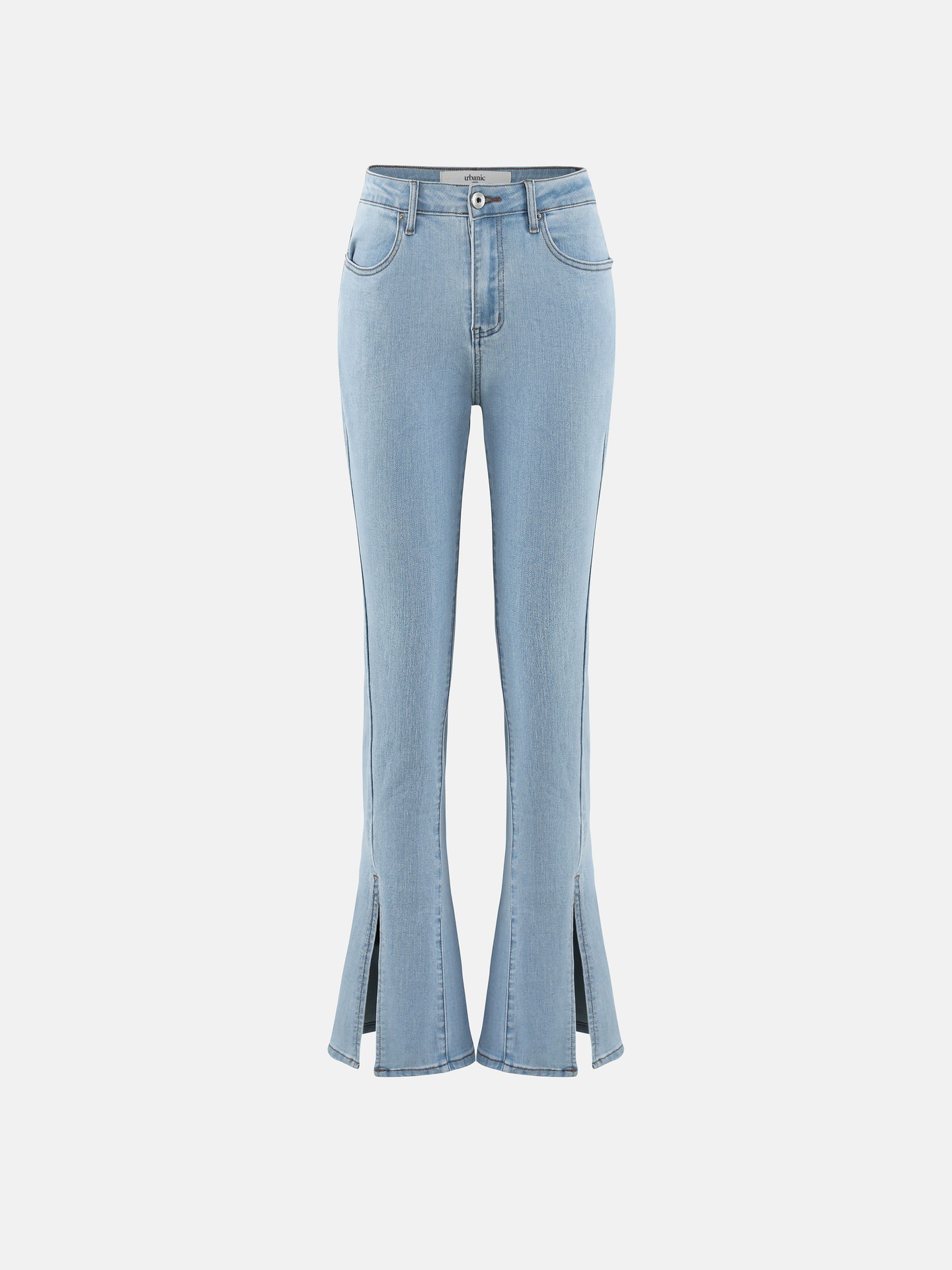 Slit Flare Leg Jeans