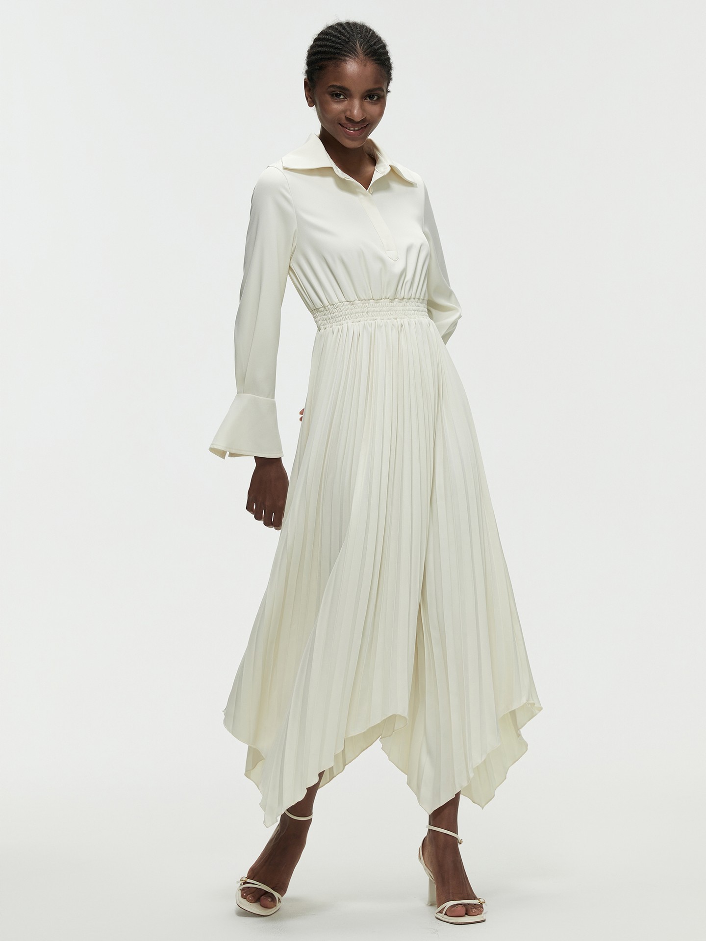 Pleated hotsell blouse dress