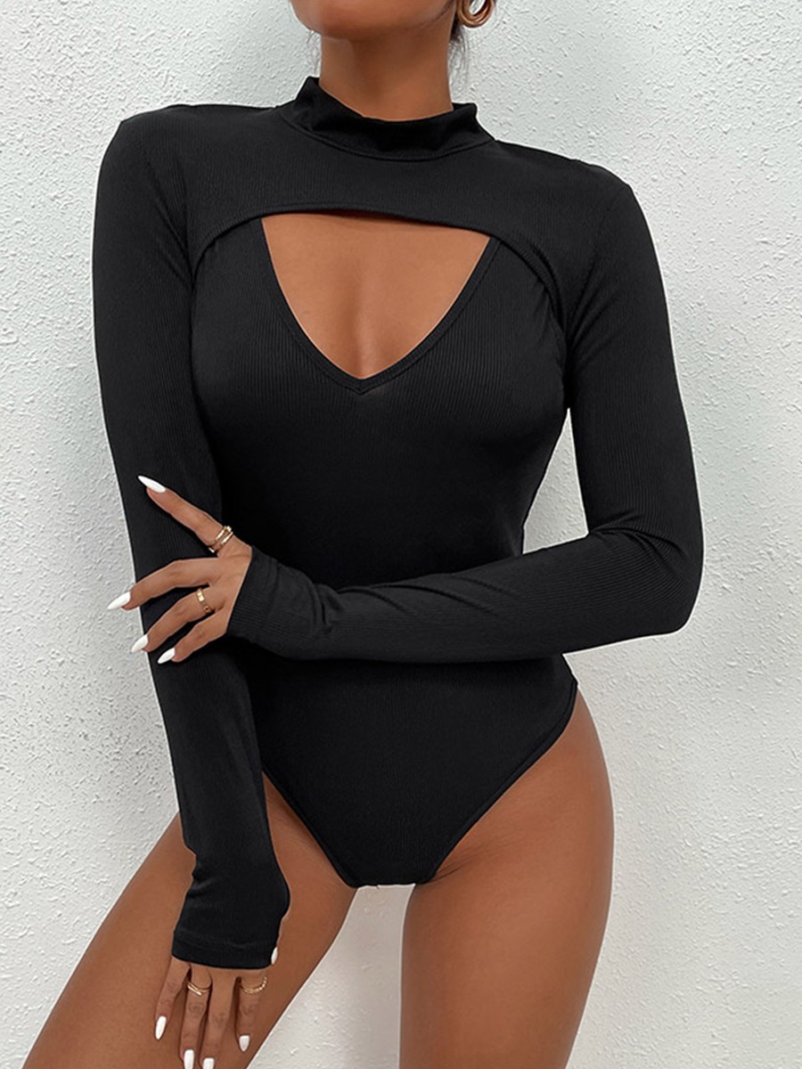 Urbanic Women Black Bodysuit