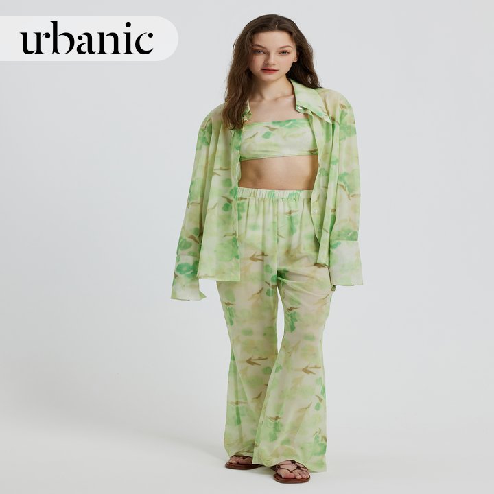 Printed Top, Blouse and Trousers Co-ord Set | Urbanic