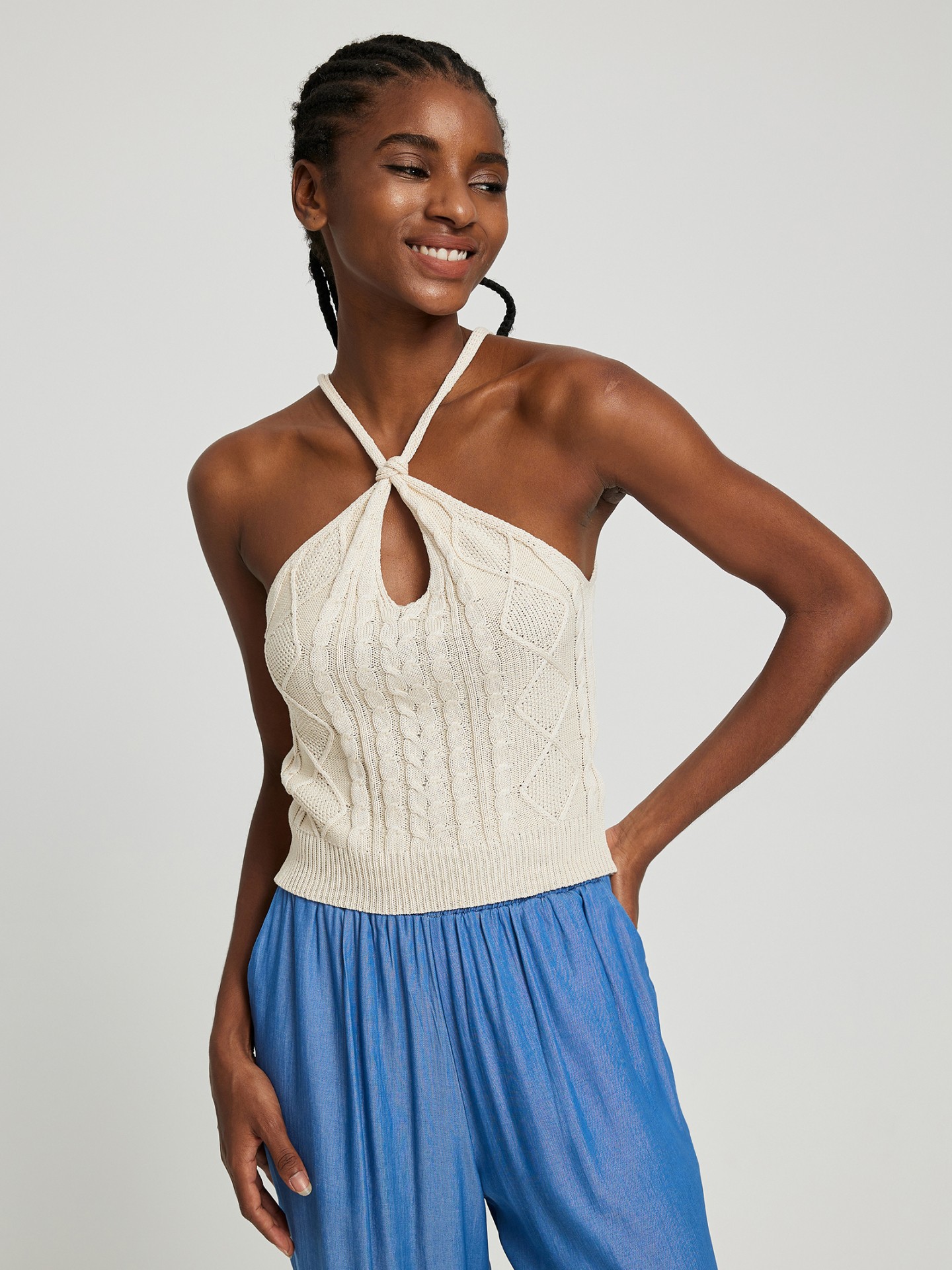 Knitted best sale halter top