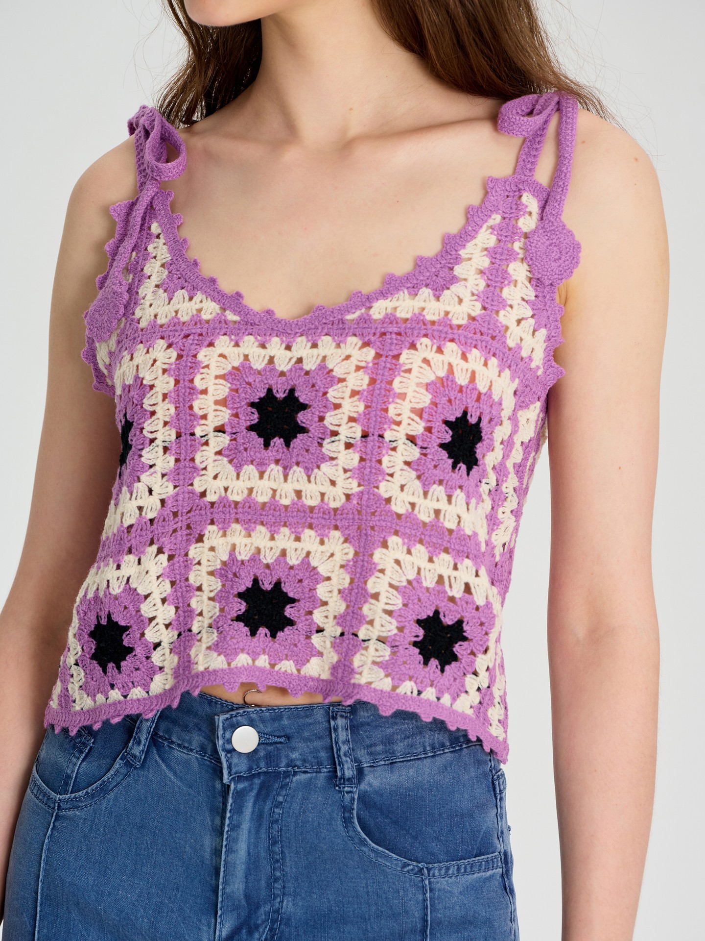 Blusa best sale top crochet