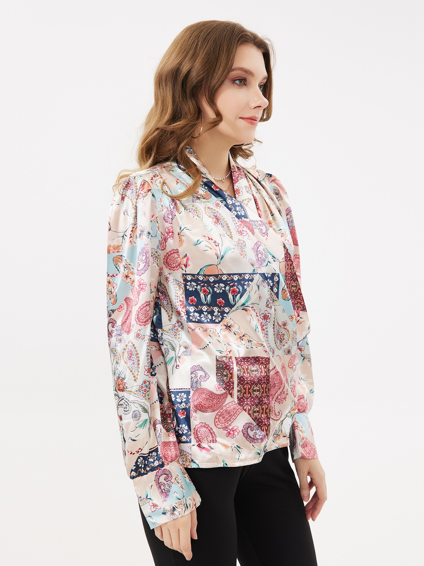 Printed Pullover Blouse