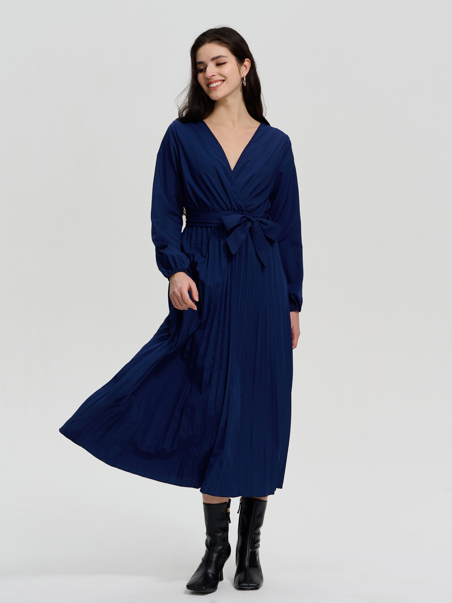 Pleated a cheap line dress