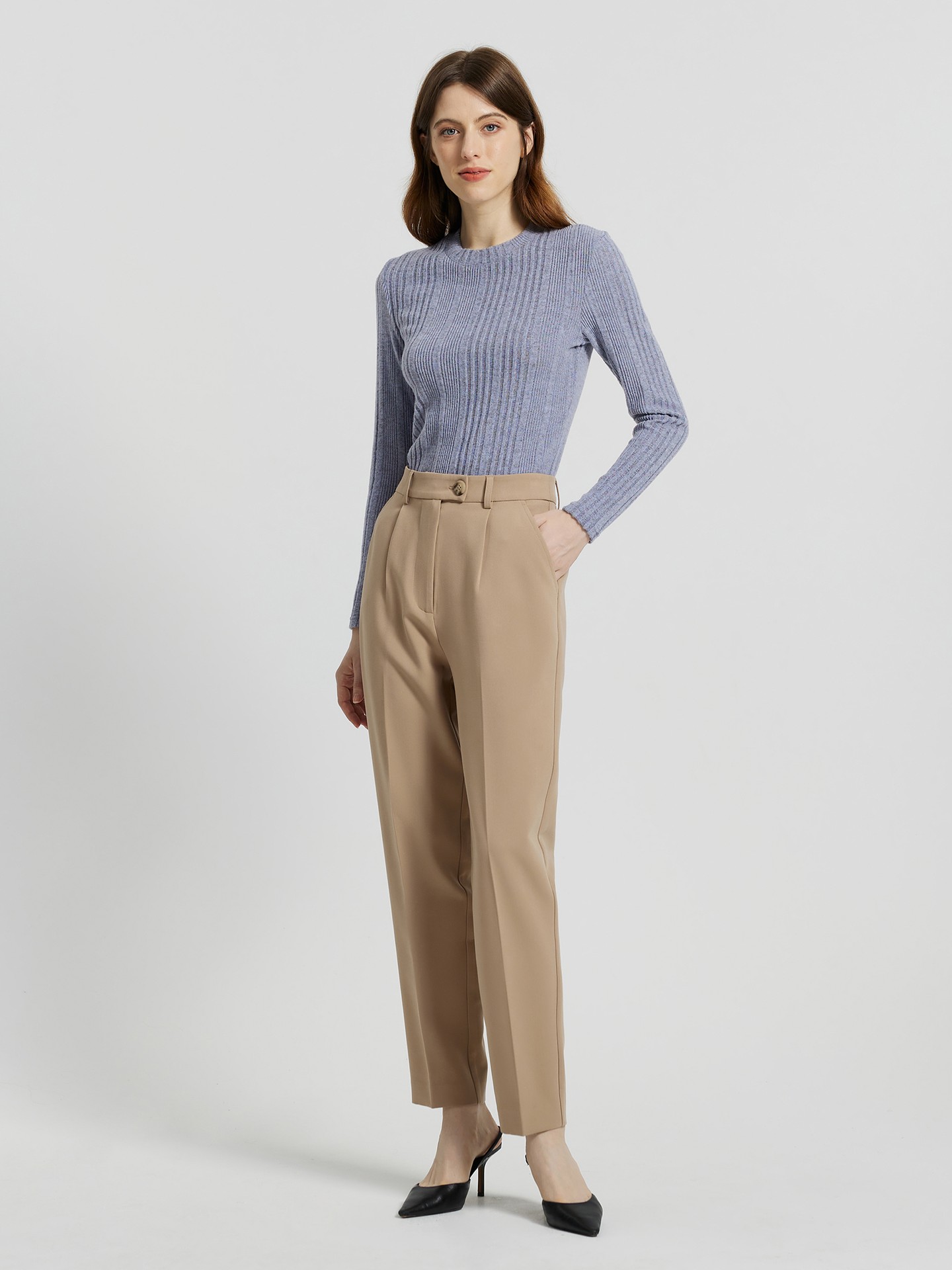 Buy Trendyol Mid Waist Carrot Pants in Khaki 2024 Online