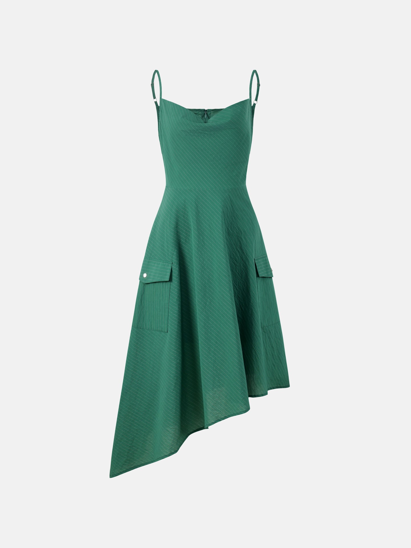 Buttoned A-line Dress