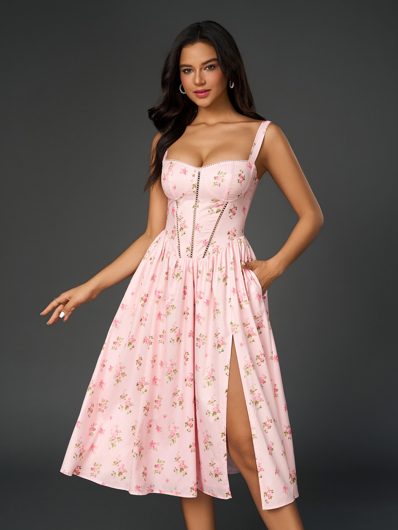 Slit Cocktail Dress