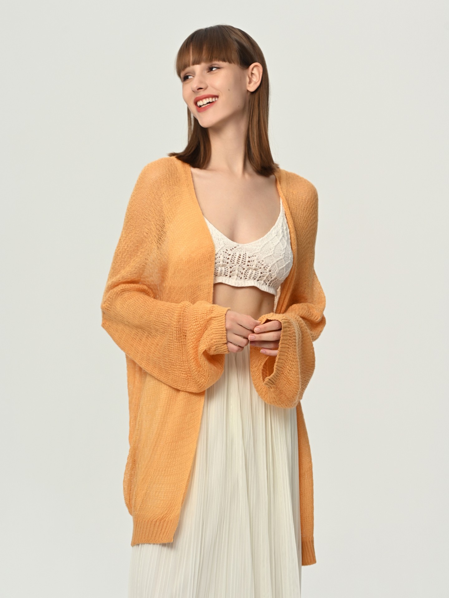 Sheer clearance knit cardigan