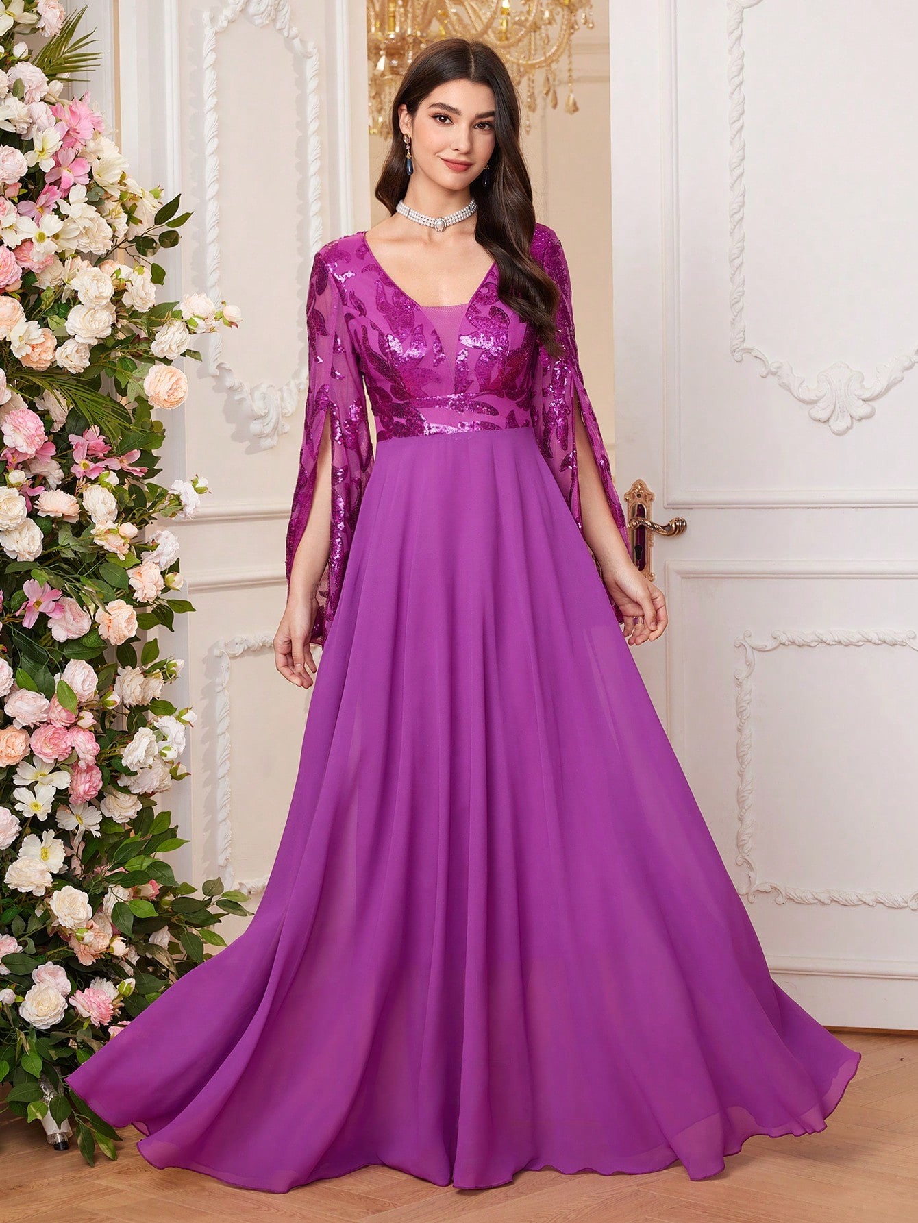 Sequinned Cocktail Gown