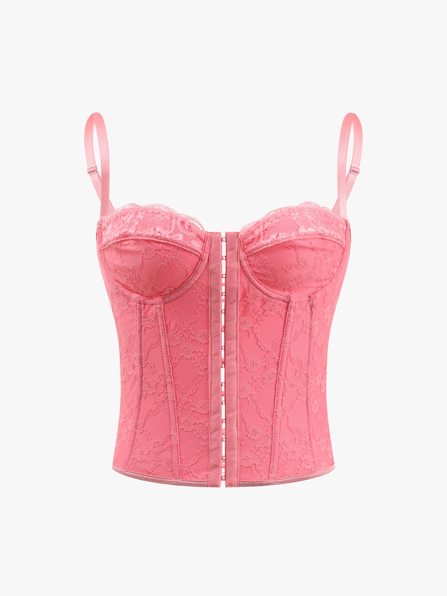 Lace Corset Top Pink