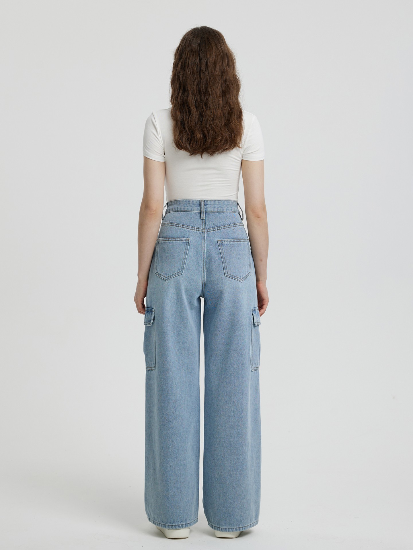 Dark slant-pocket straight jean, Contemporaine, Regular Waist