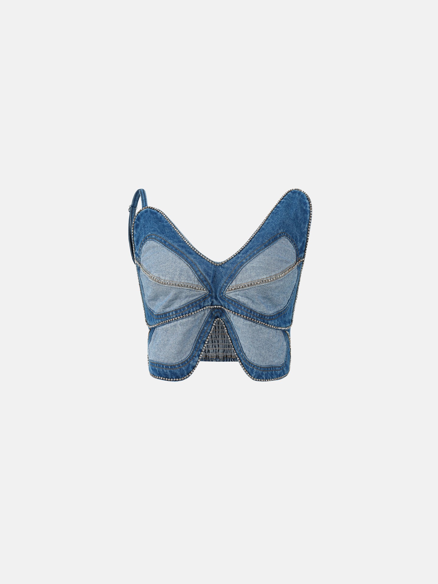 Patchwork Denim Top