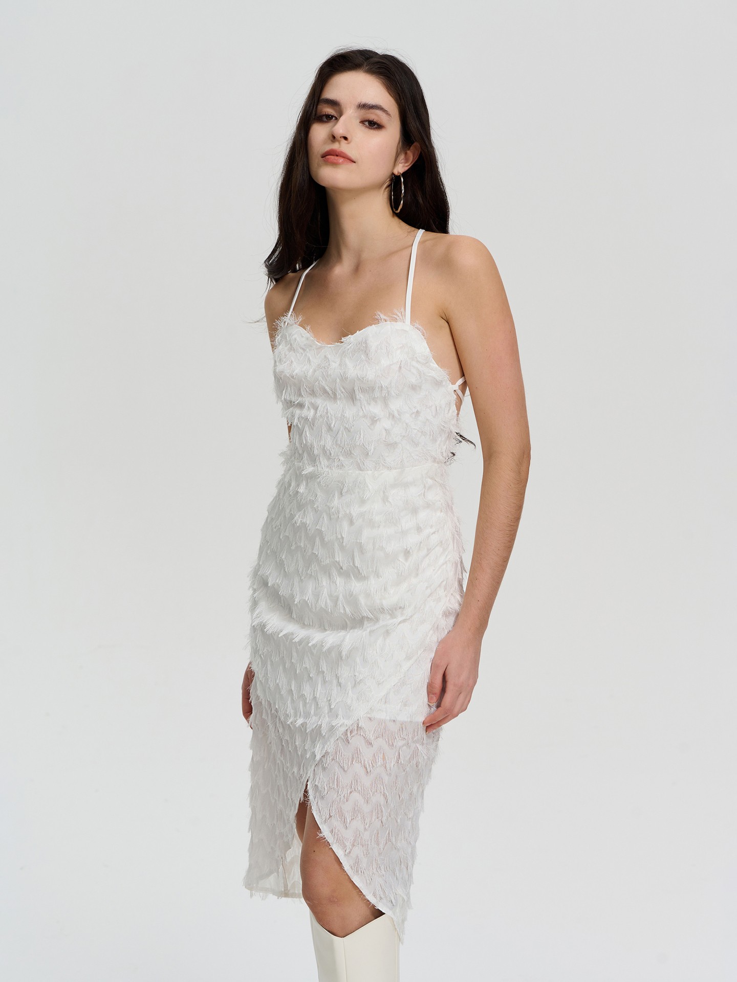Feather Bodycon Dress